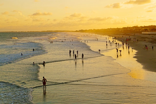 Folly Beach is one of the Lowcountry's favorite beach towns. Daniela Duncan/Getty Images