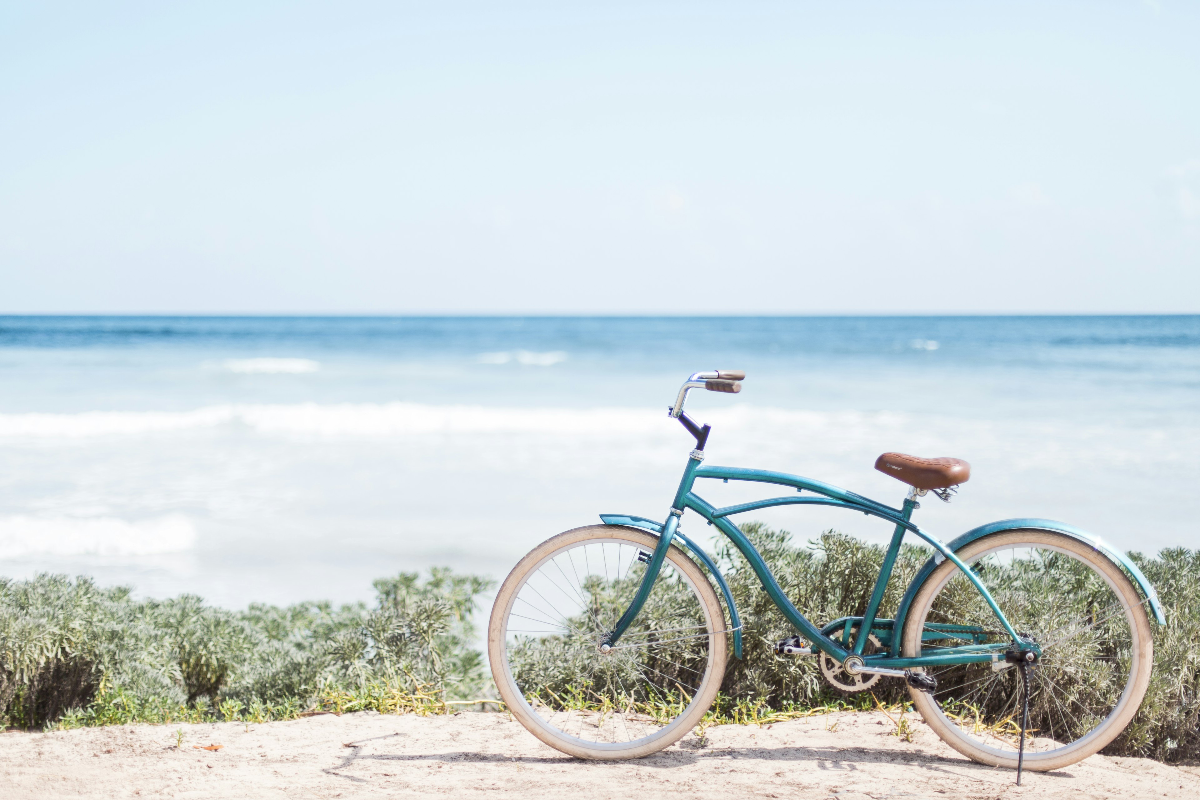 Vintage bicycle on the beach