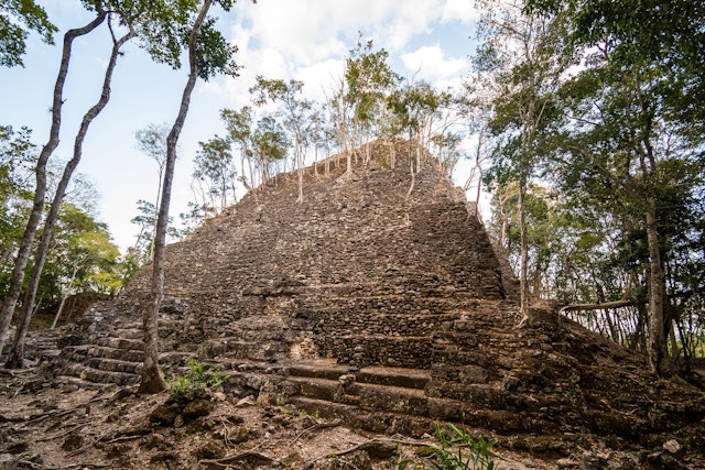 The pyramid of La Danta at El Mirador, deep in the Guatemalan jungle