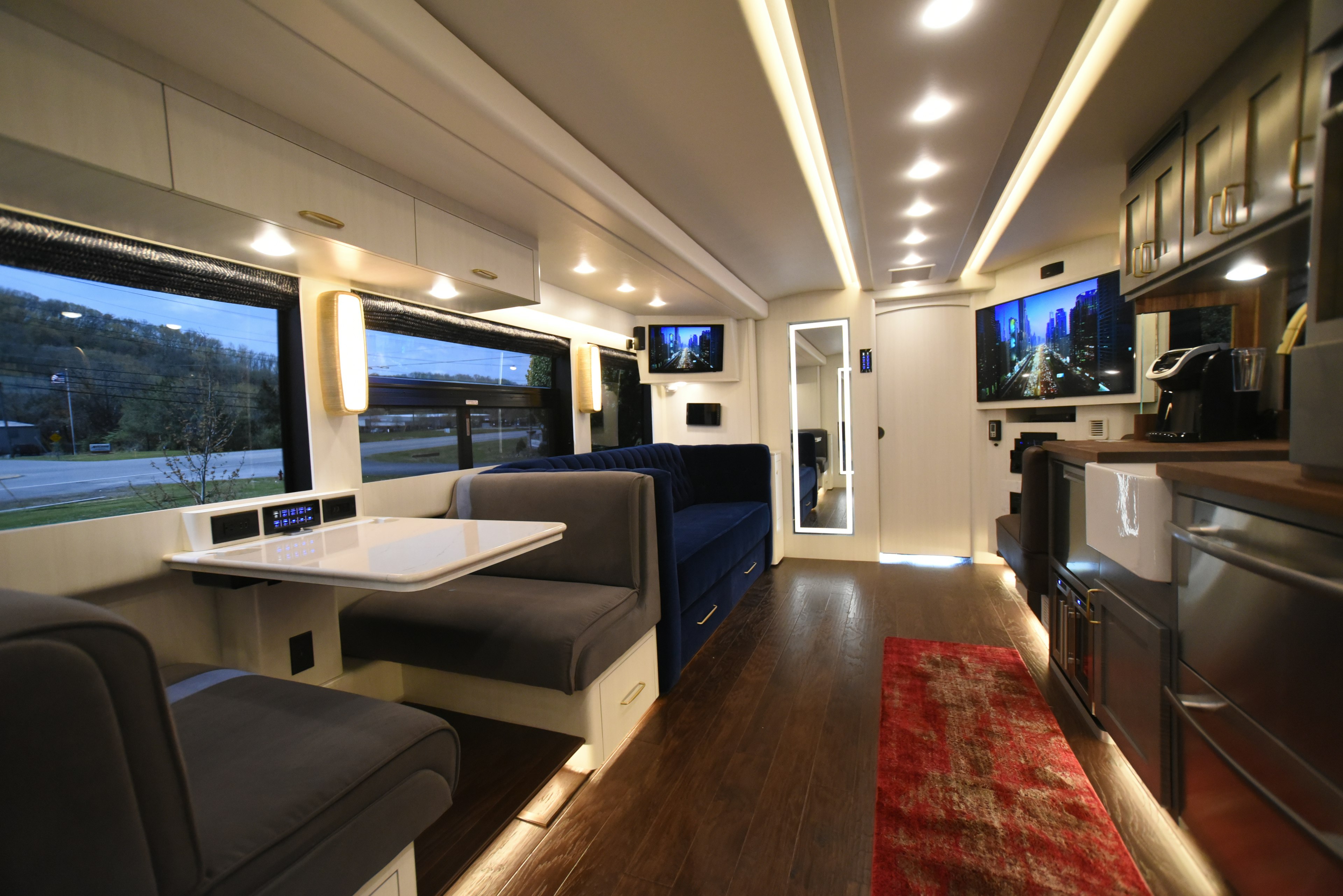 The interior of one of Hemphill Brothers' luxury RVs