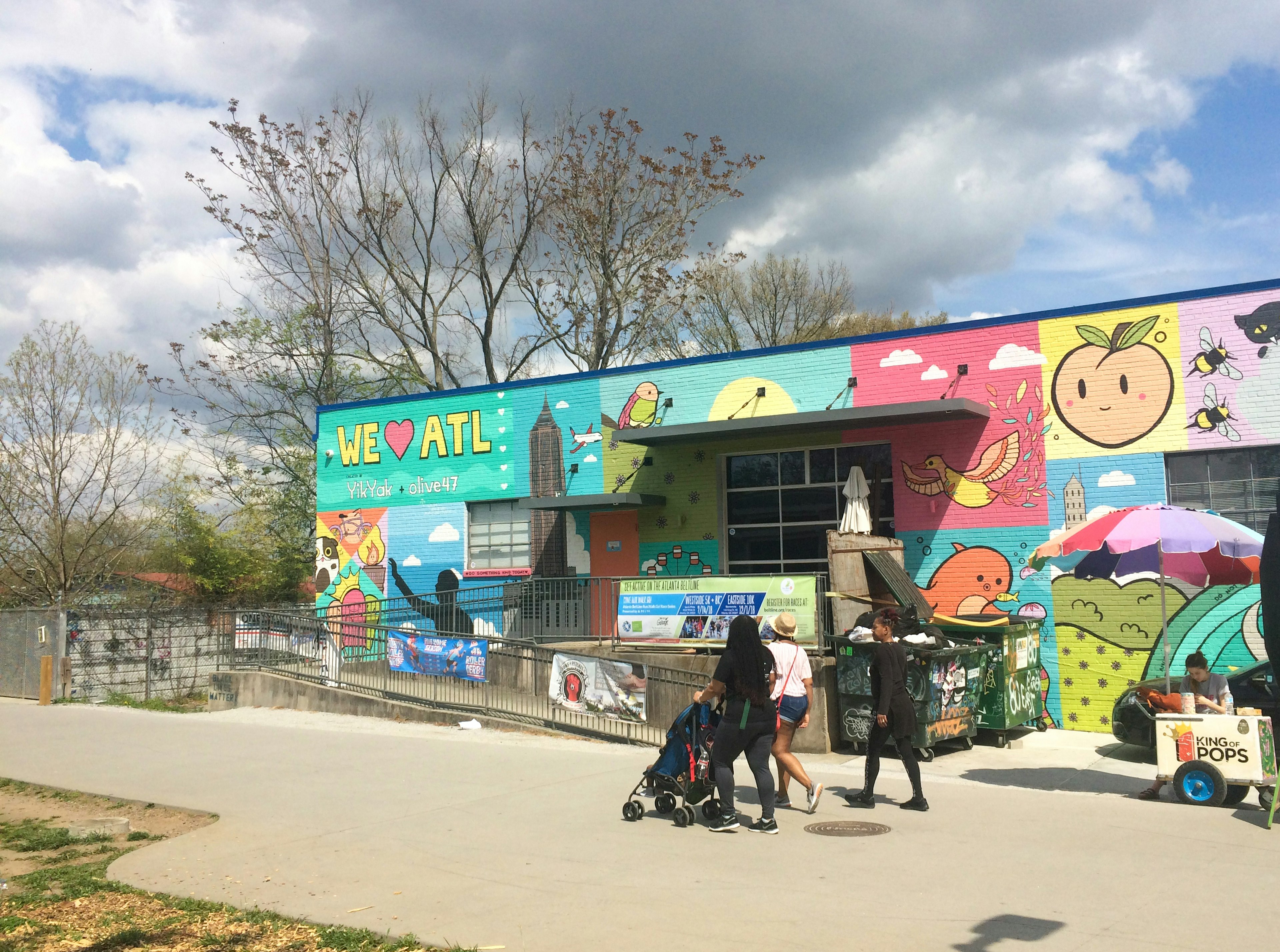 A mural painted on a building along Atlanta's Beltline