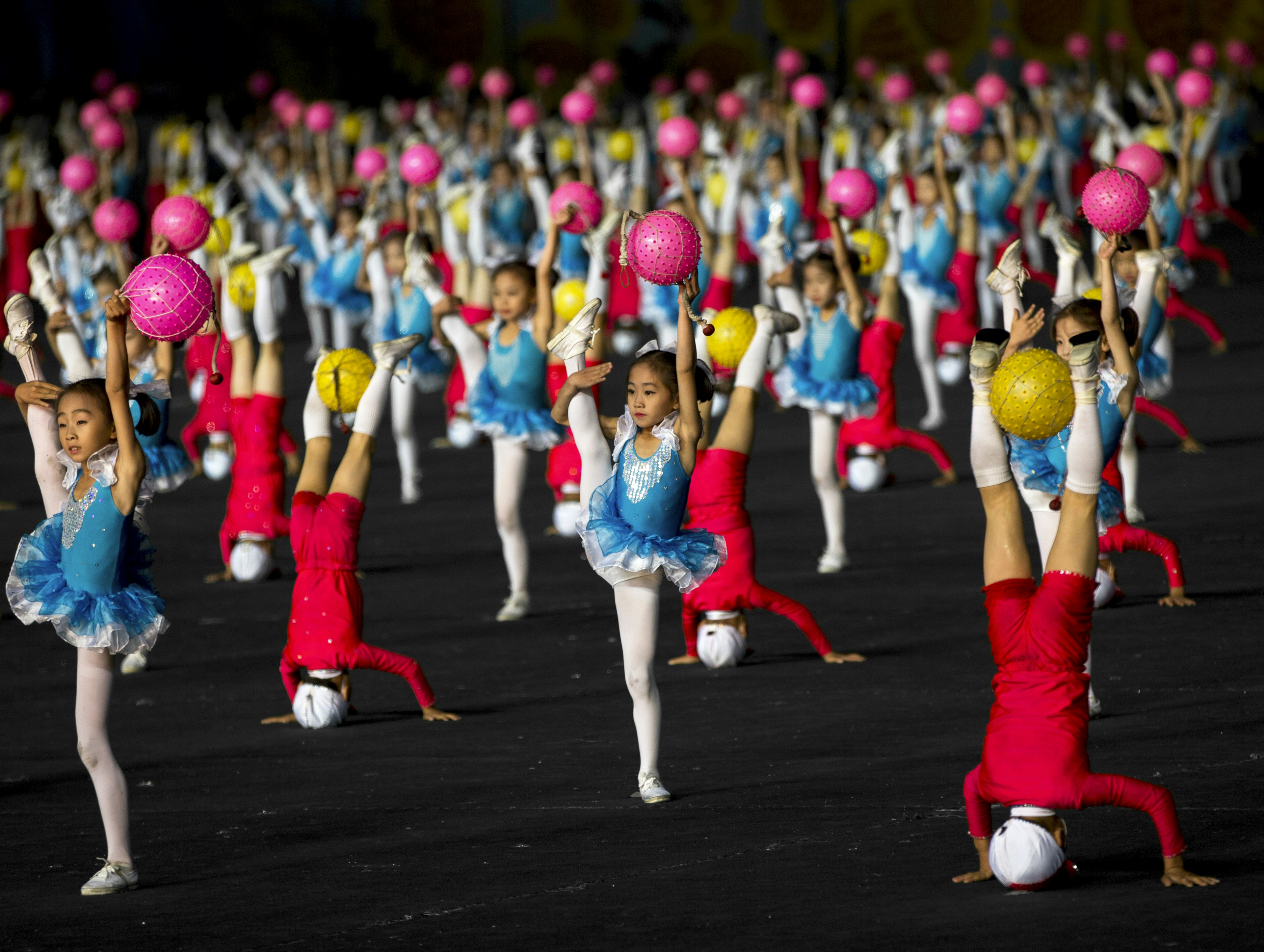 Children dancing in a performance