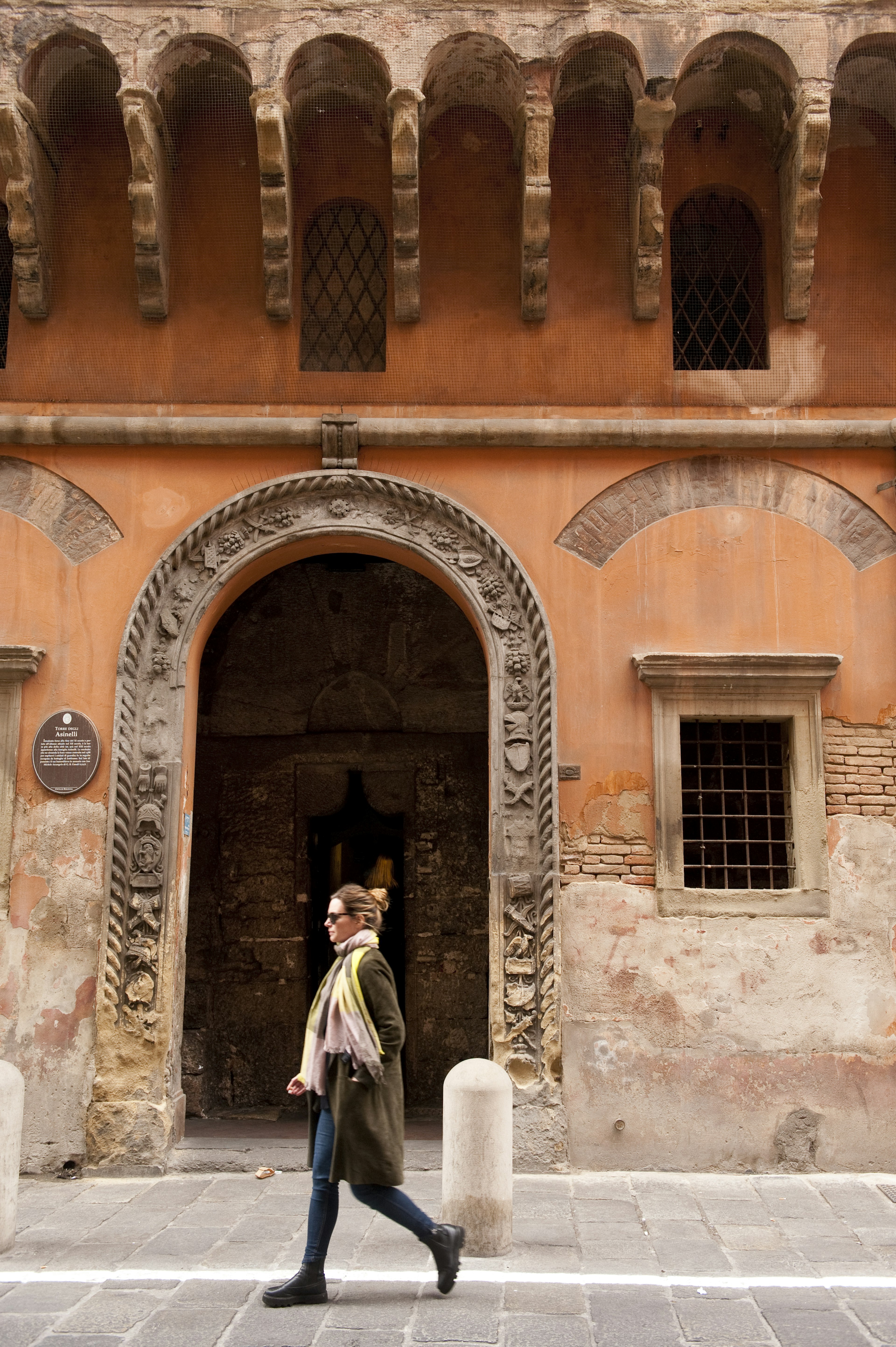 The entrance to Torre degli Asinelli, Bologna