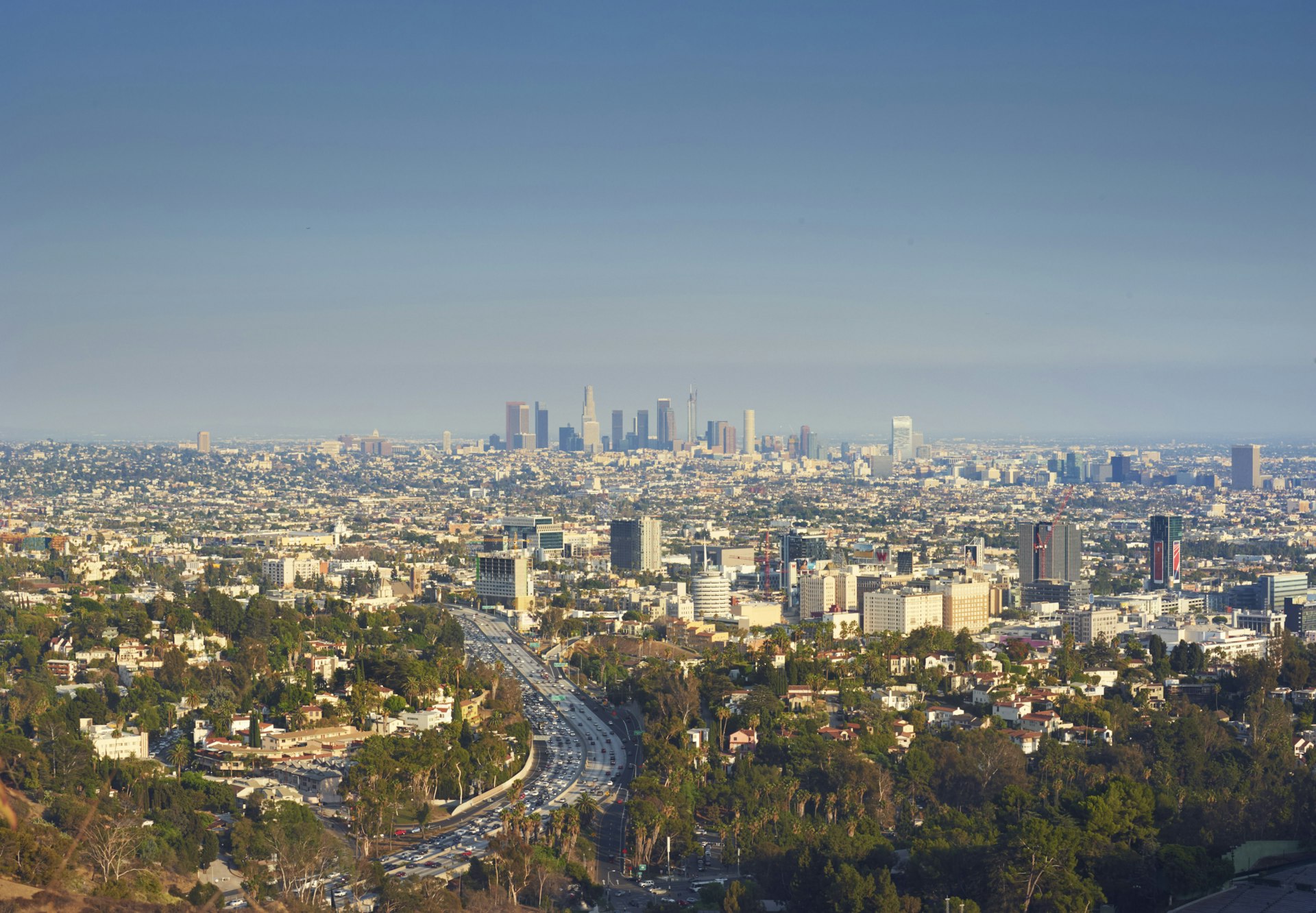 The sprawling city of Los Angeles, as seen from the Hollywood Bowl Overlook. 