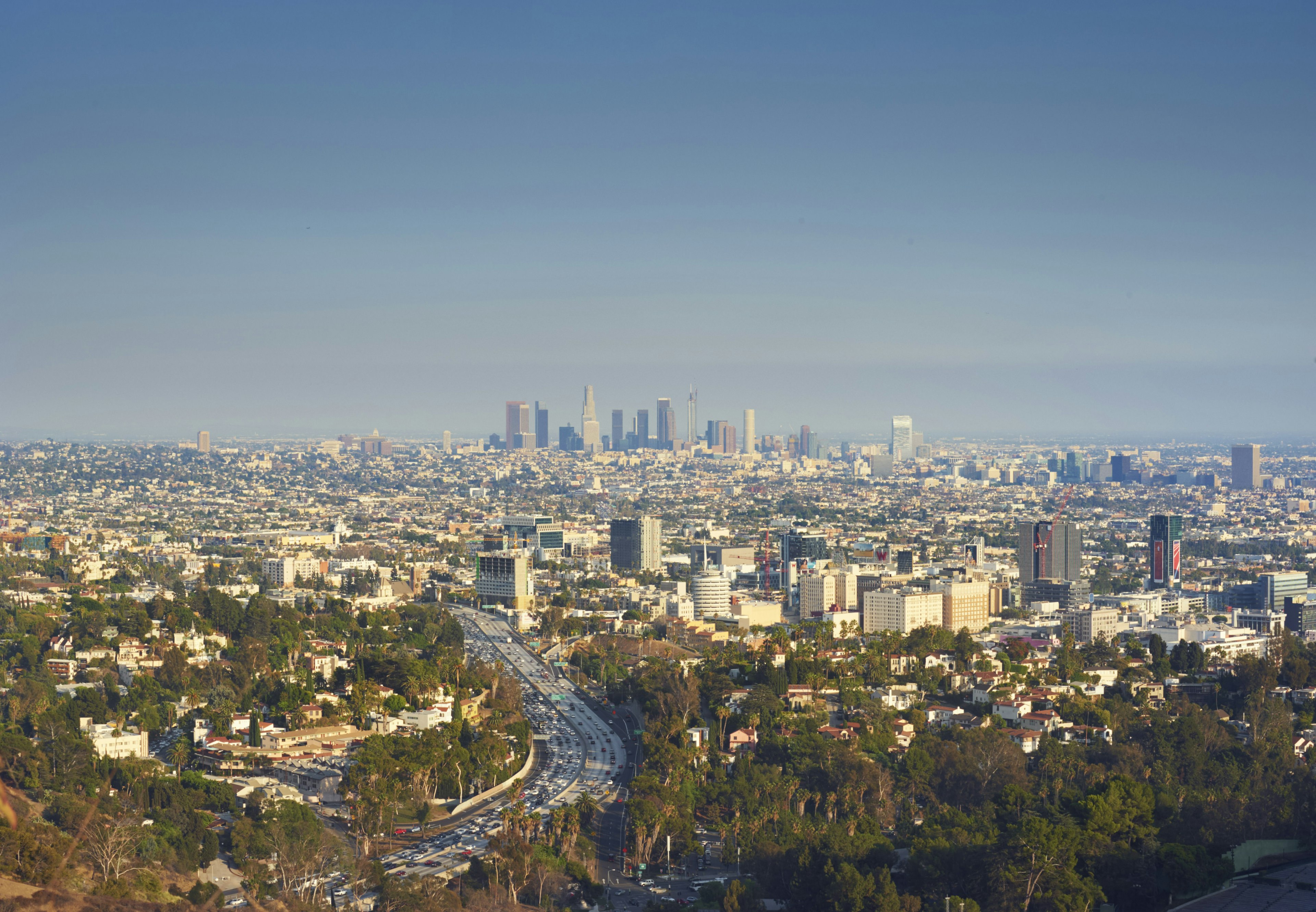 The sprawling city of Los Angeles, as seen from the Hollywood Bowl Overlook.