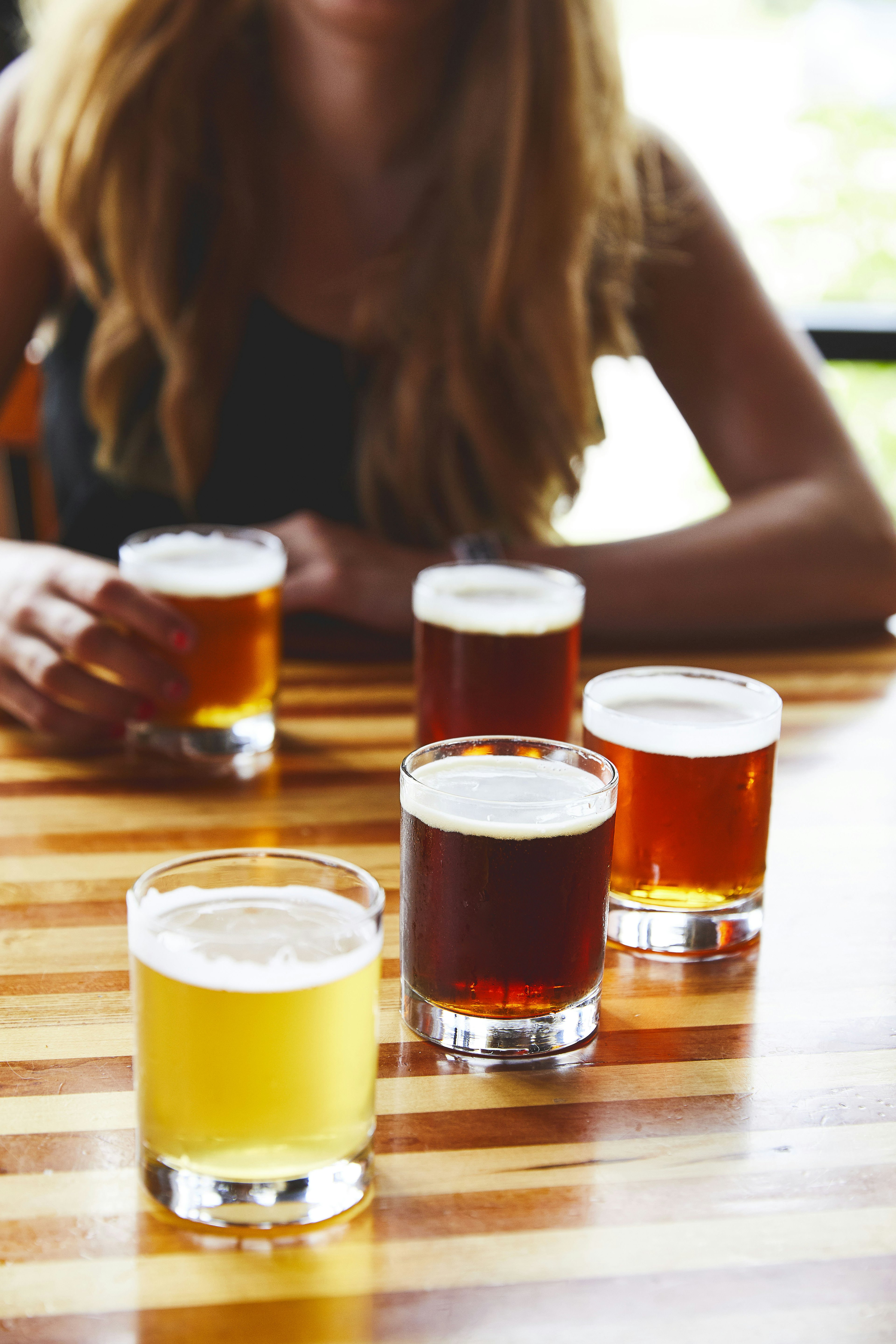 A flight of beers in Wisconsin