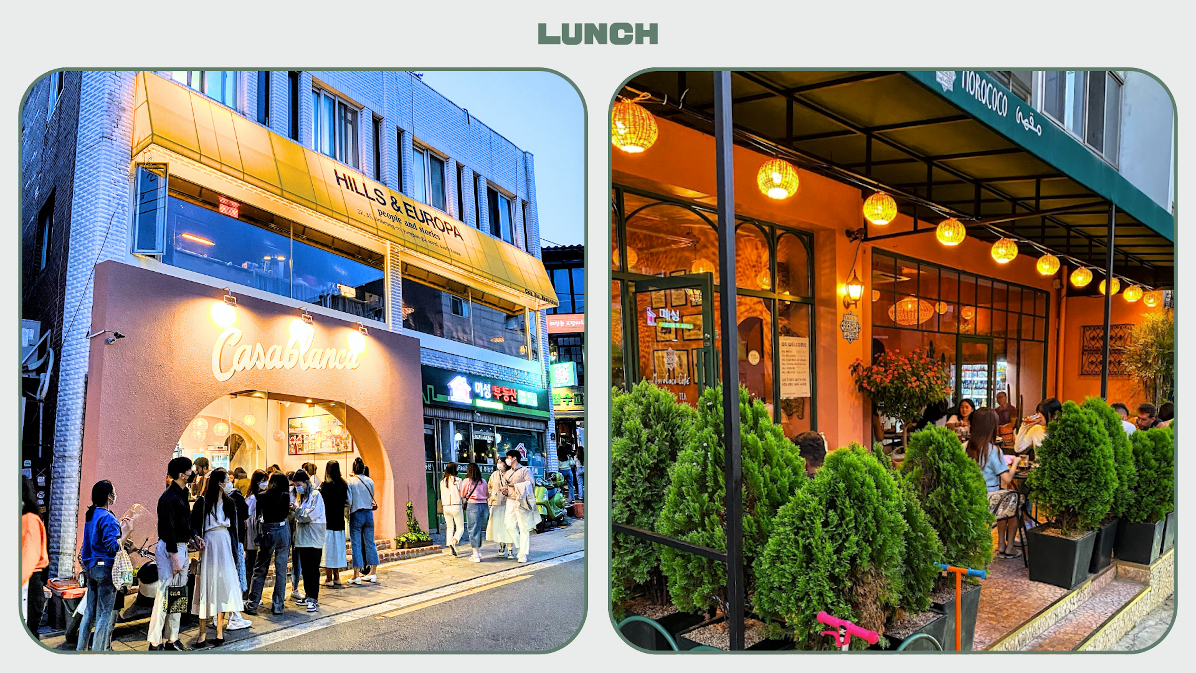 Exteriors of sandwich shops in Seoul