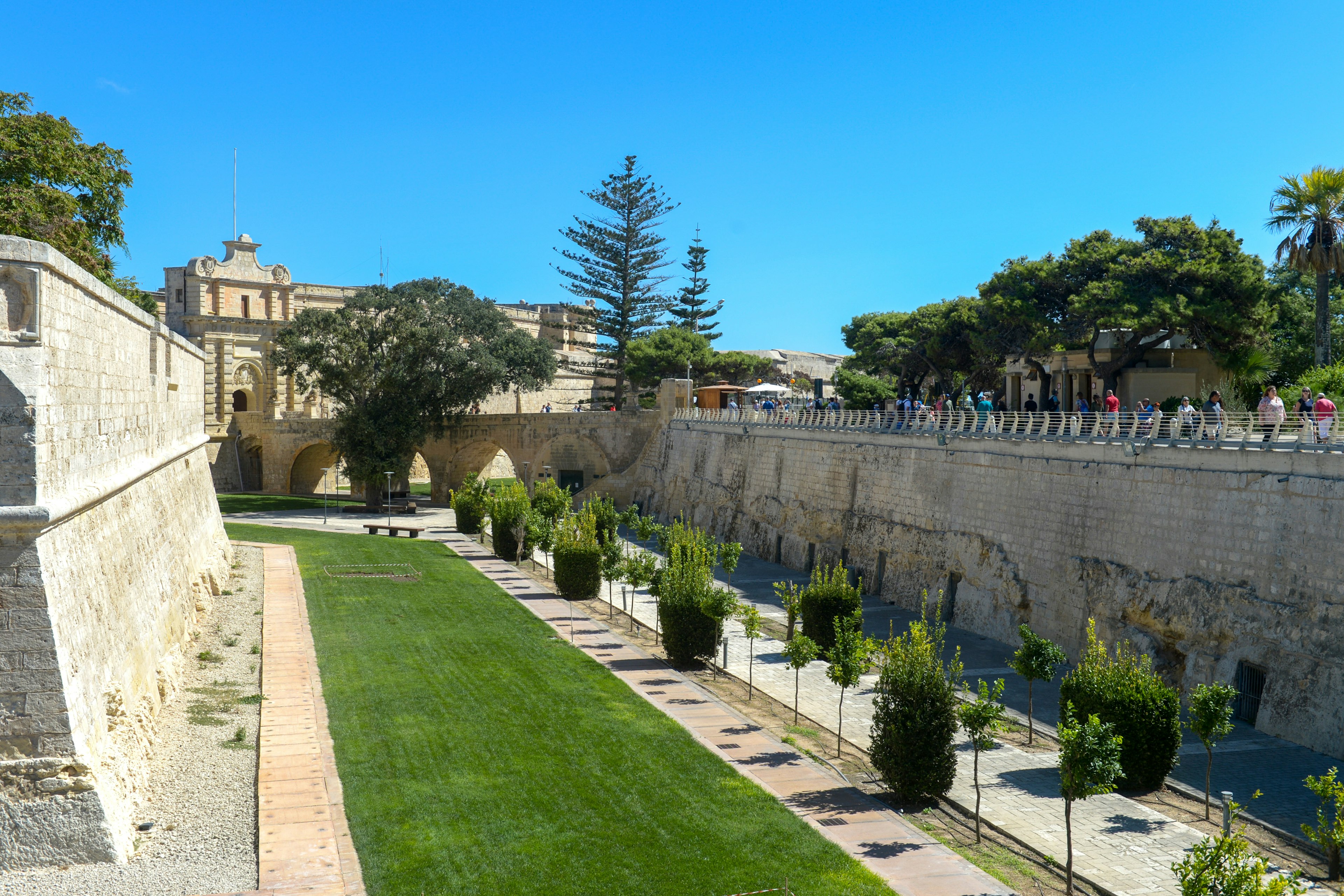 The green gardens of Malta's il-Foss in the heart of Mdina