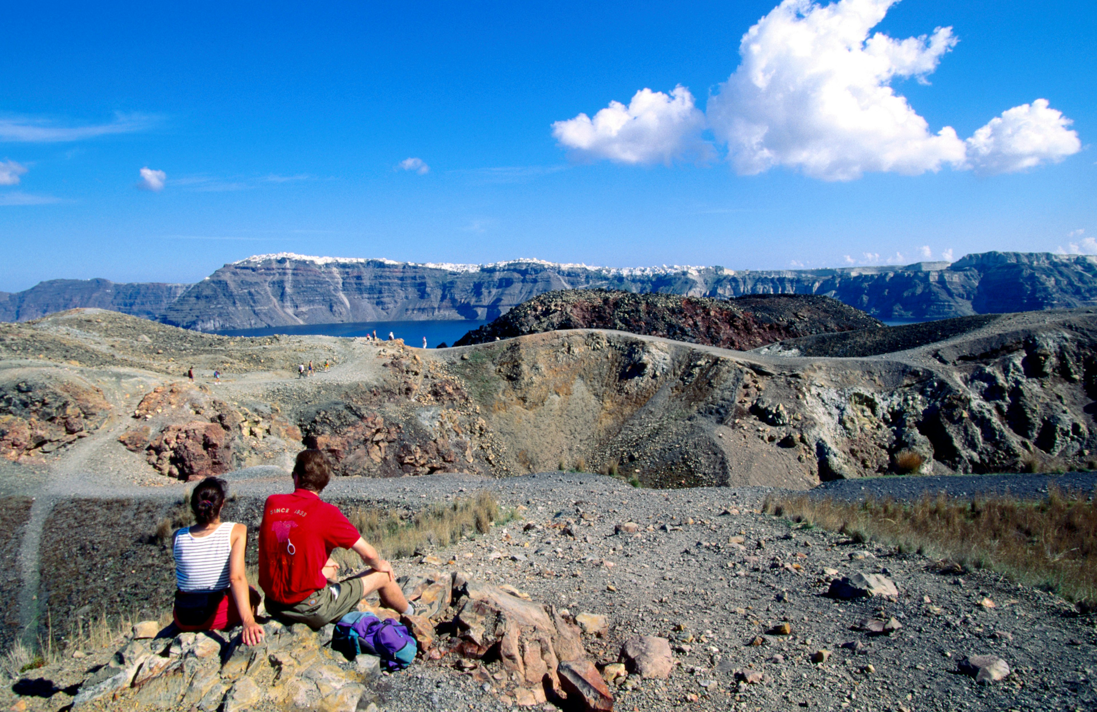 Nea Kameni lava landscape.