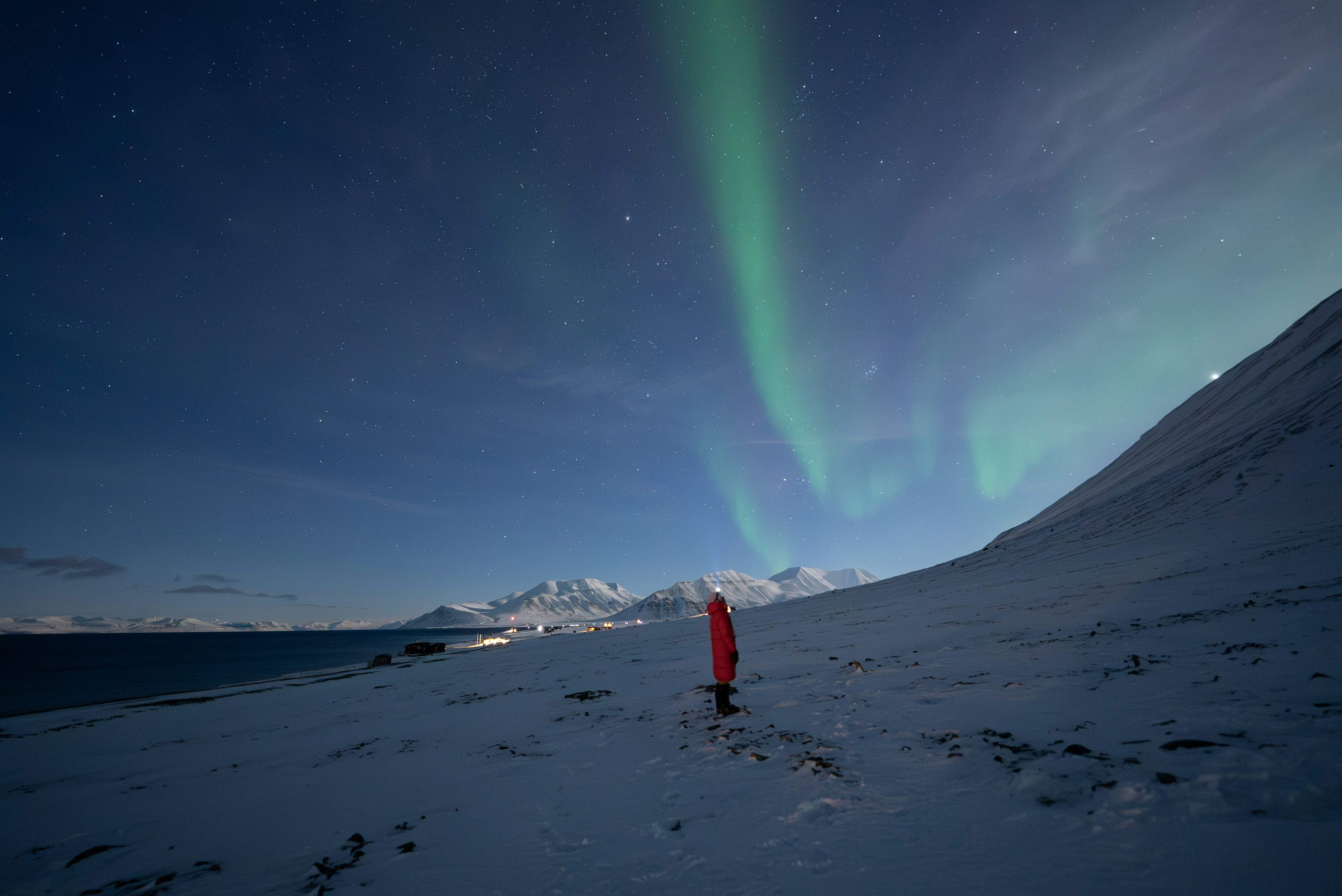 The Northern Lights around 1pm during Polar Night.