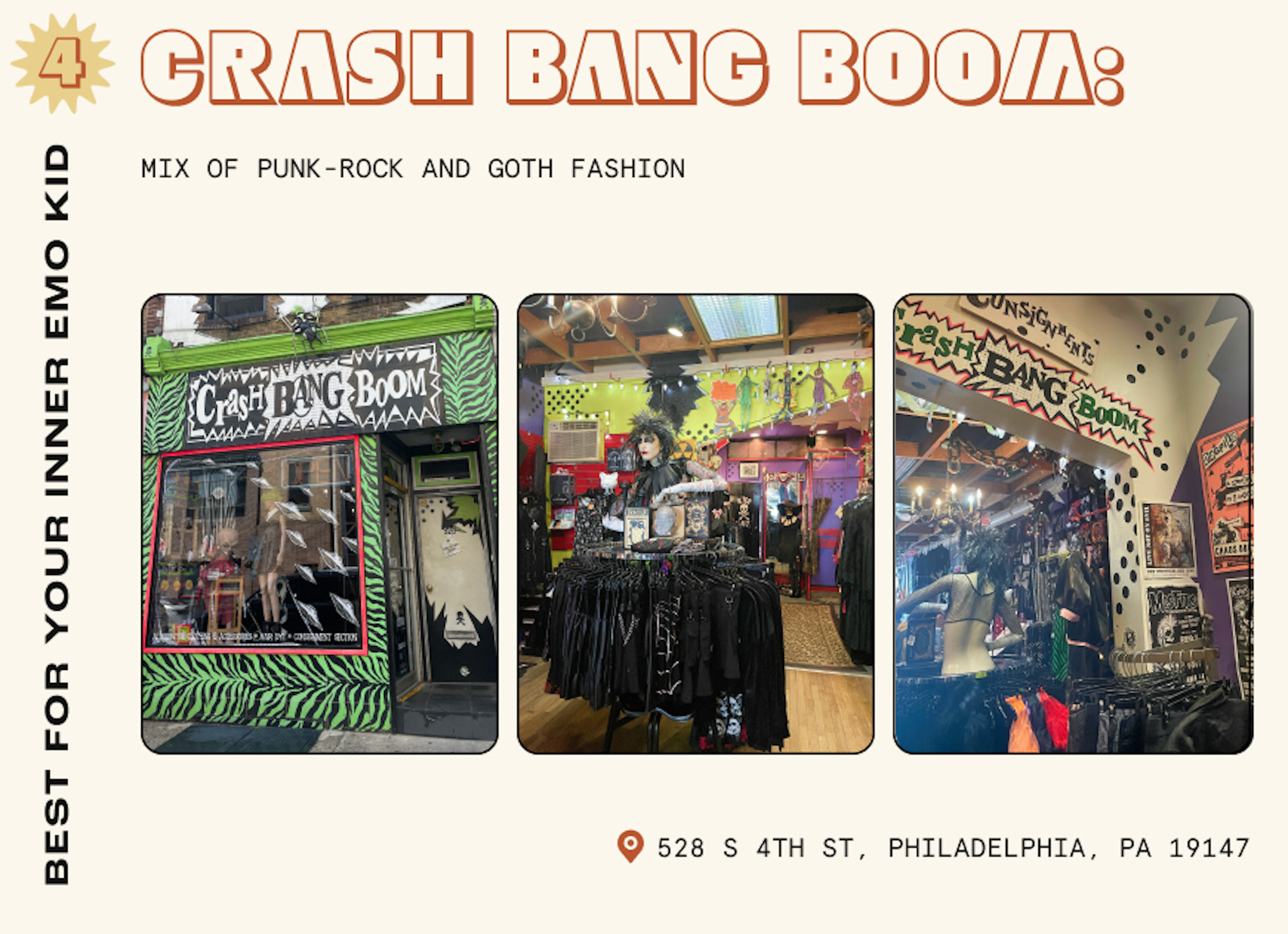 Punk-style fashion on display in Crash Bang Boom