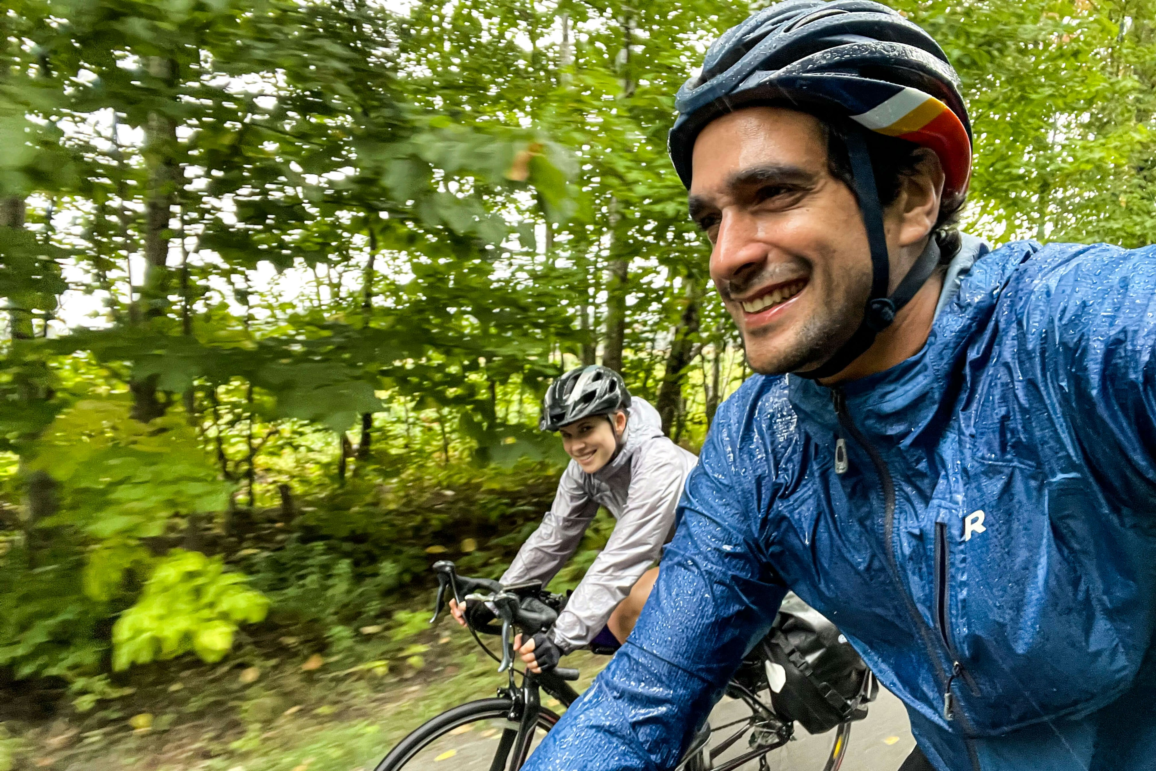 Sebastian modak cycling from vermont to montreal on route verte.