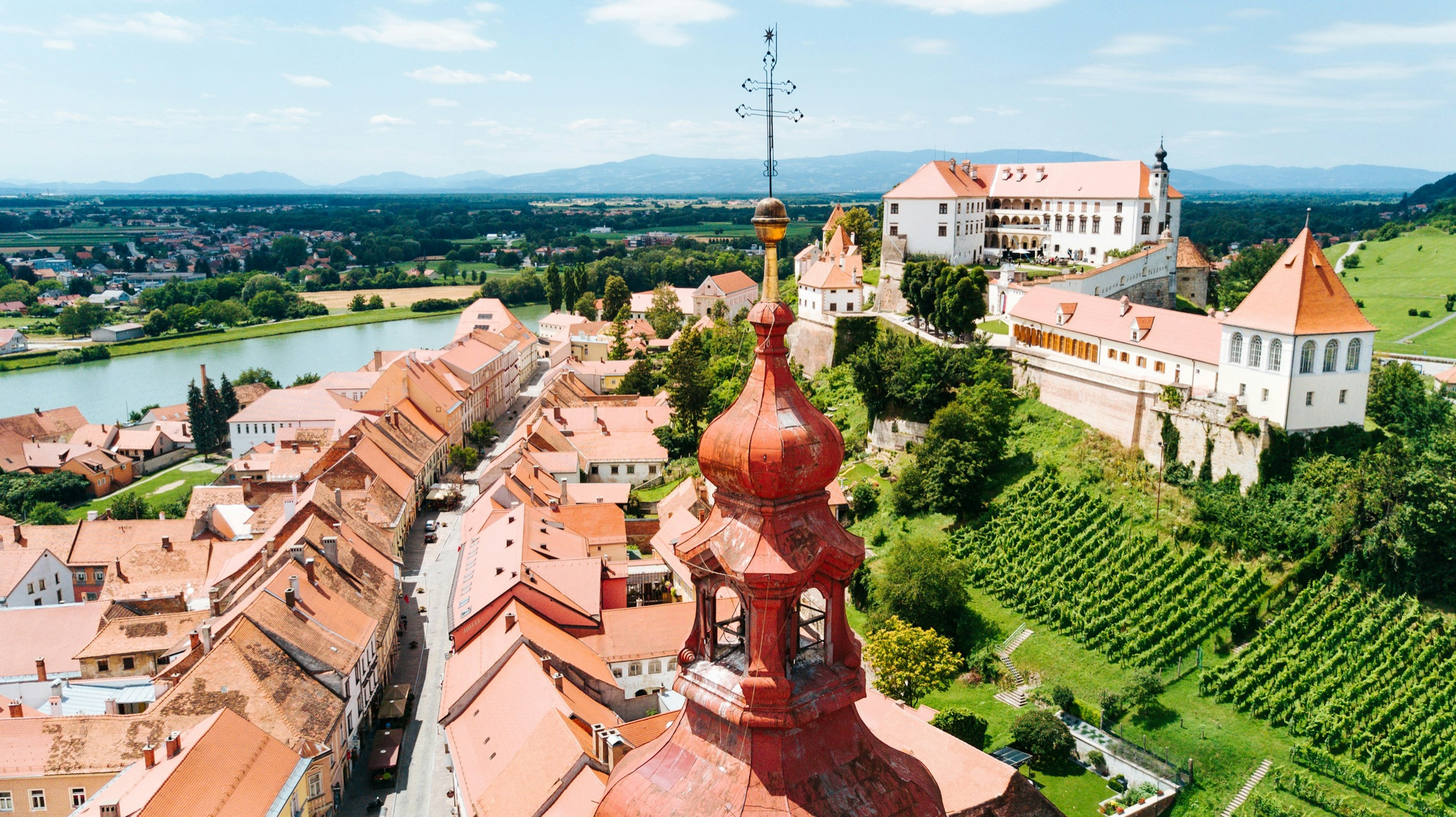 Aerial,View,Of,Ptuj,The,Oldest,Town,Of,Slovenia