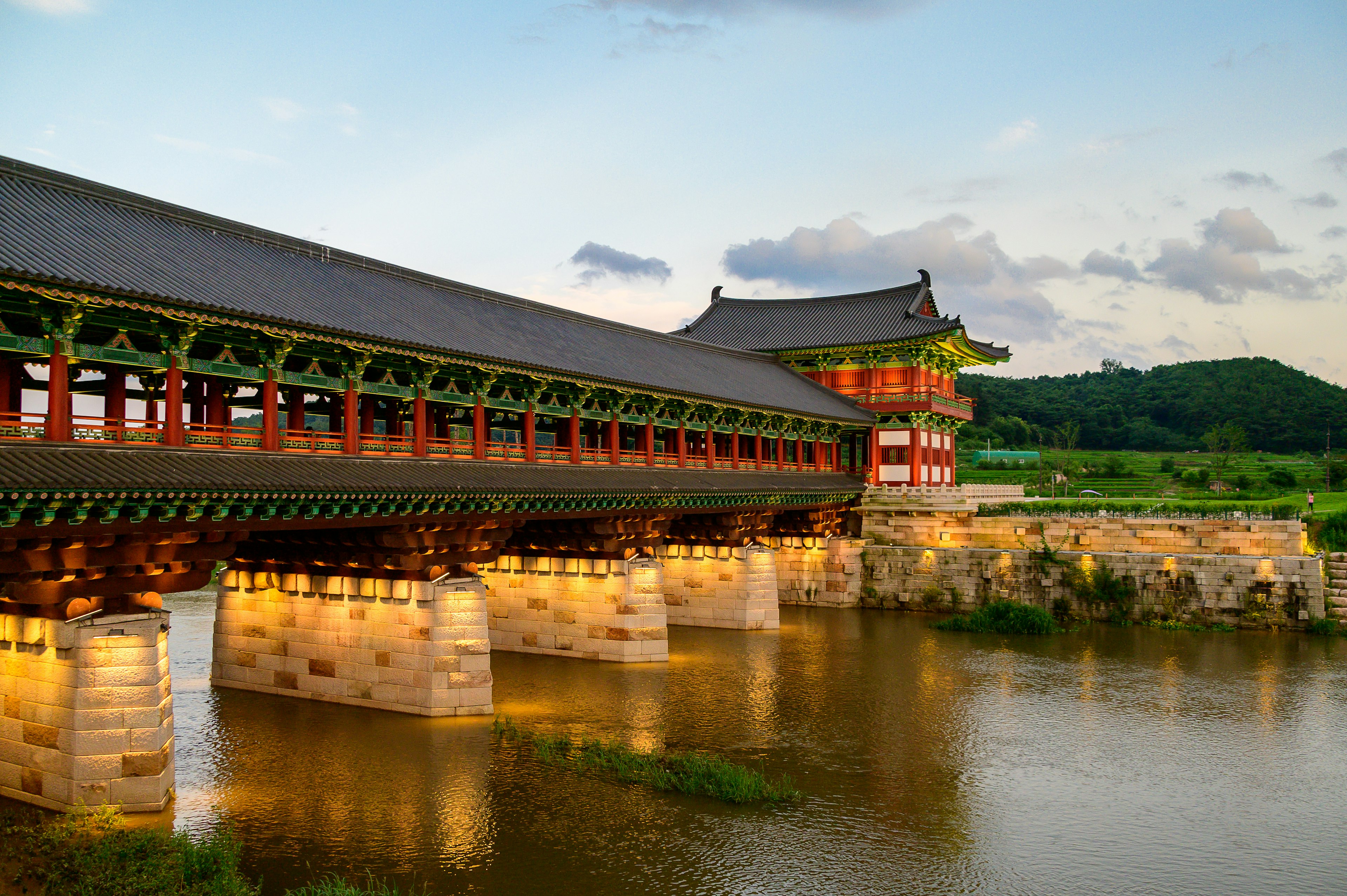 View of the famous Woljeong bridge in Gyeongju