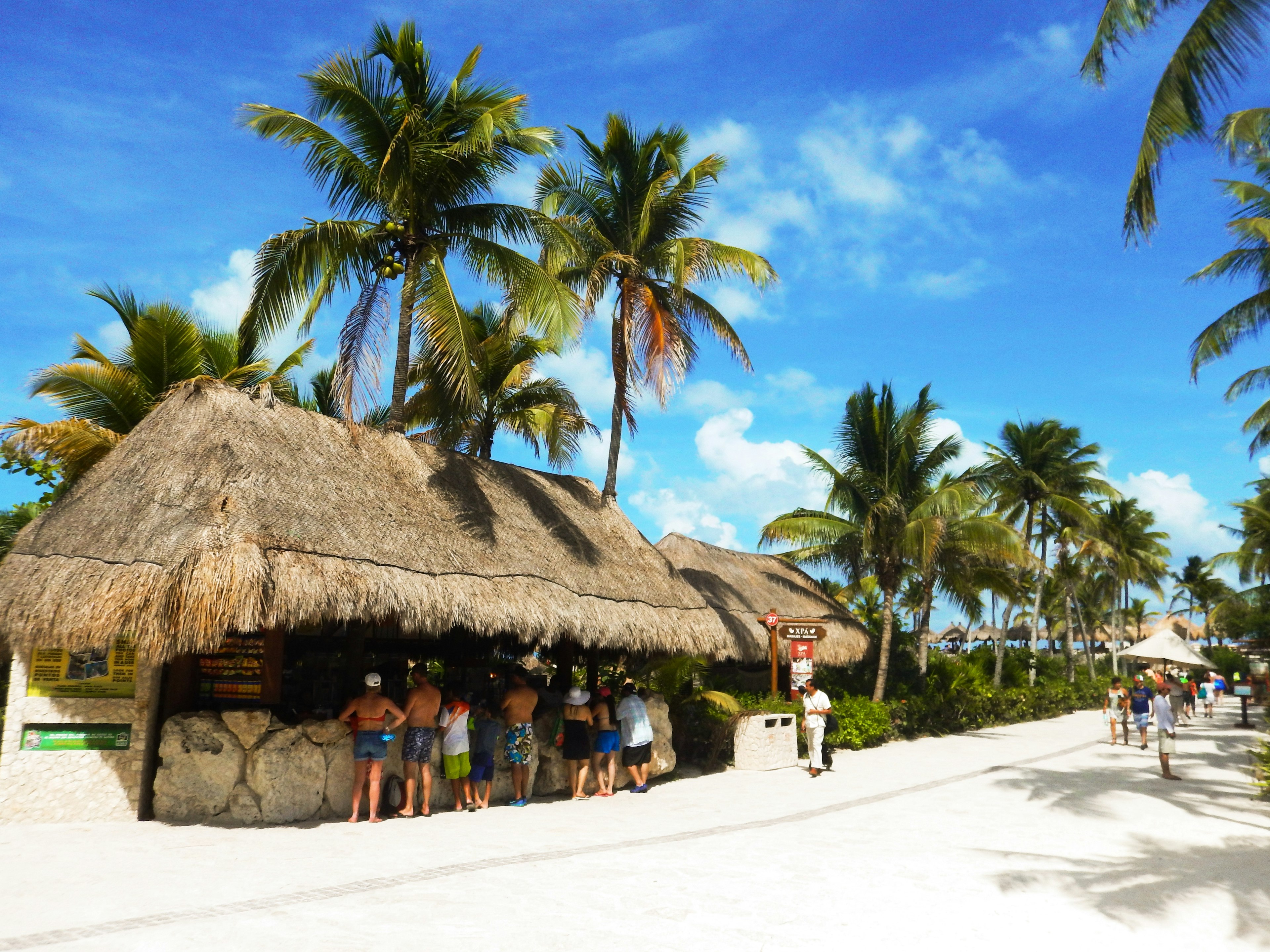 Beach in Xcaret Nature Park, Playa del Carmen, Mexico