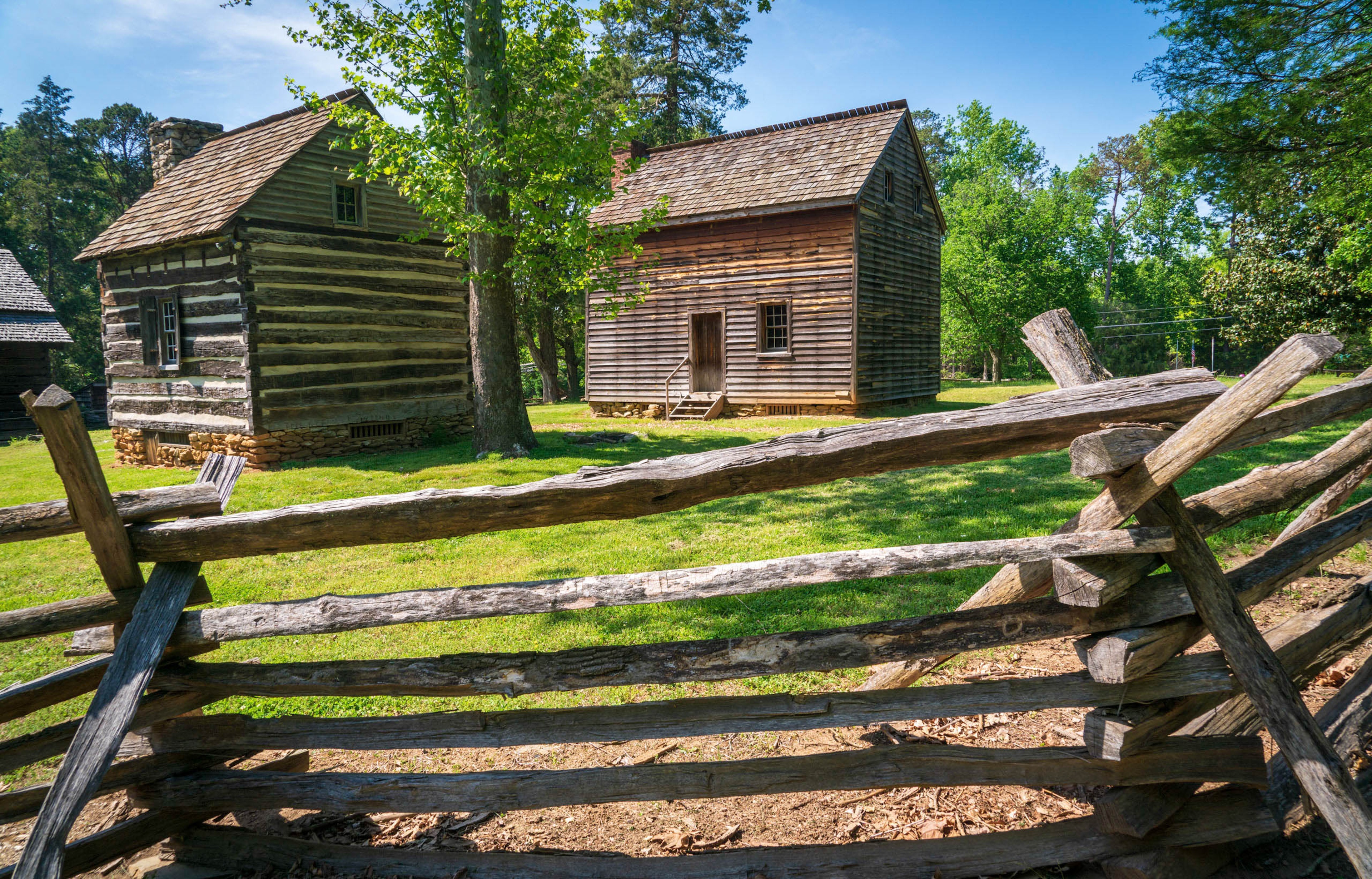 Historic houses at Guilford Courthouse, North Carolina