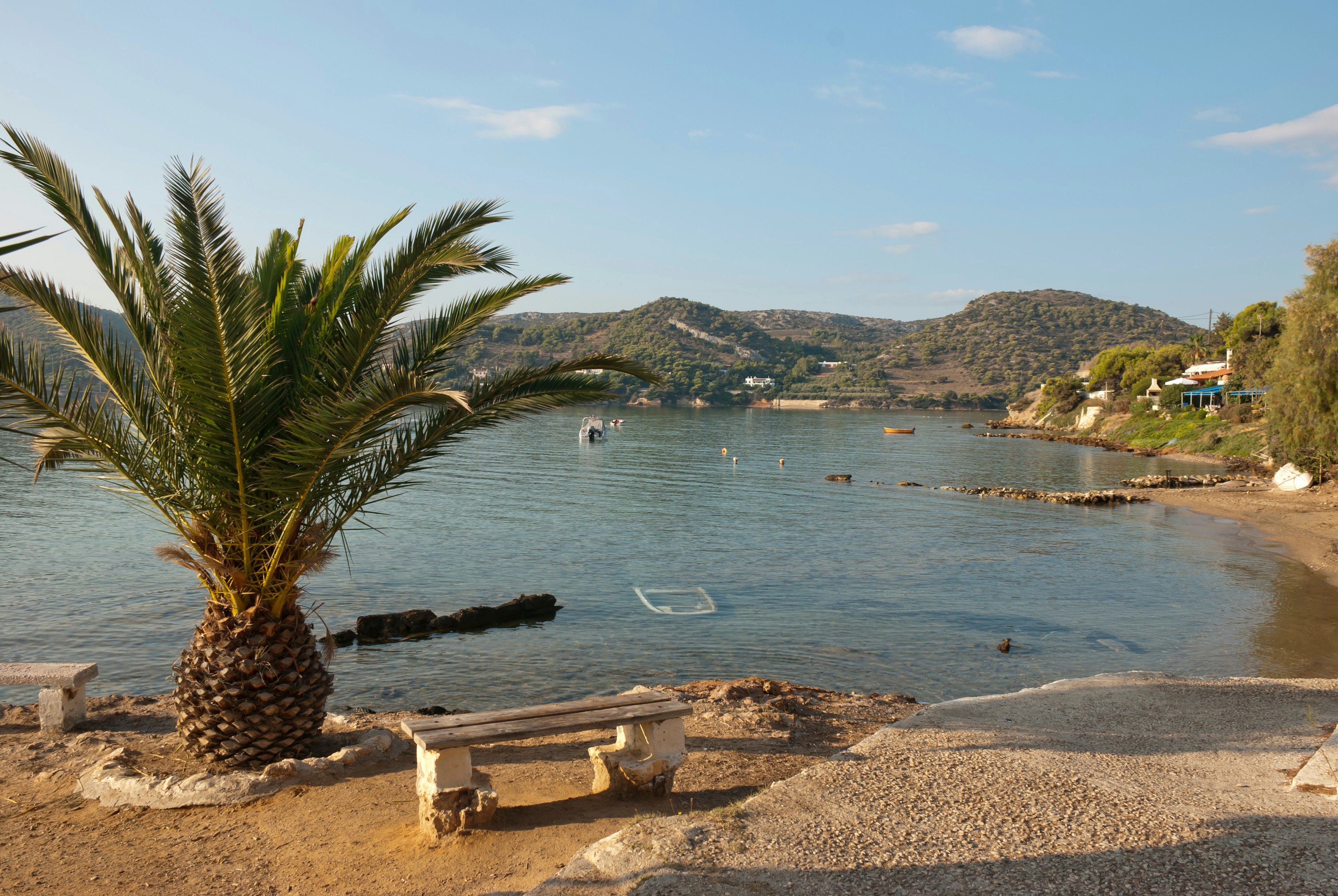 An empty Vravrona Beach in Athens