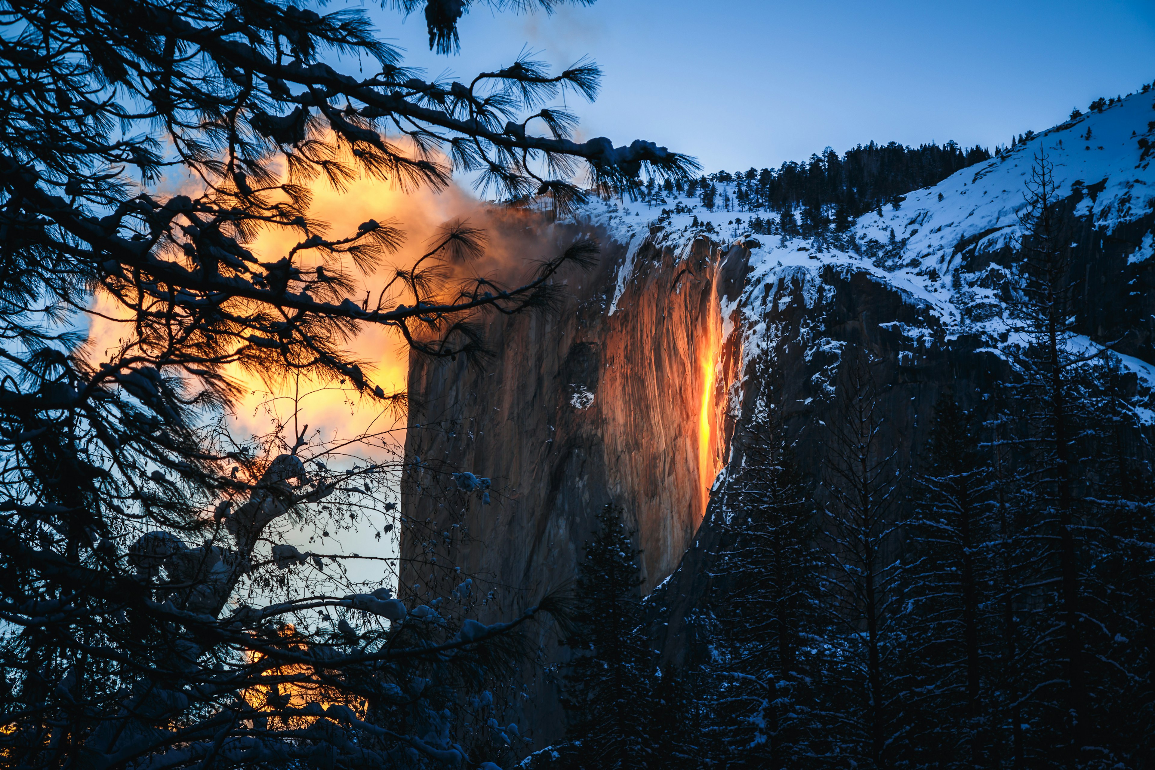 A view of El Capitan mountain in Yosemite shows the