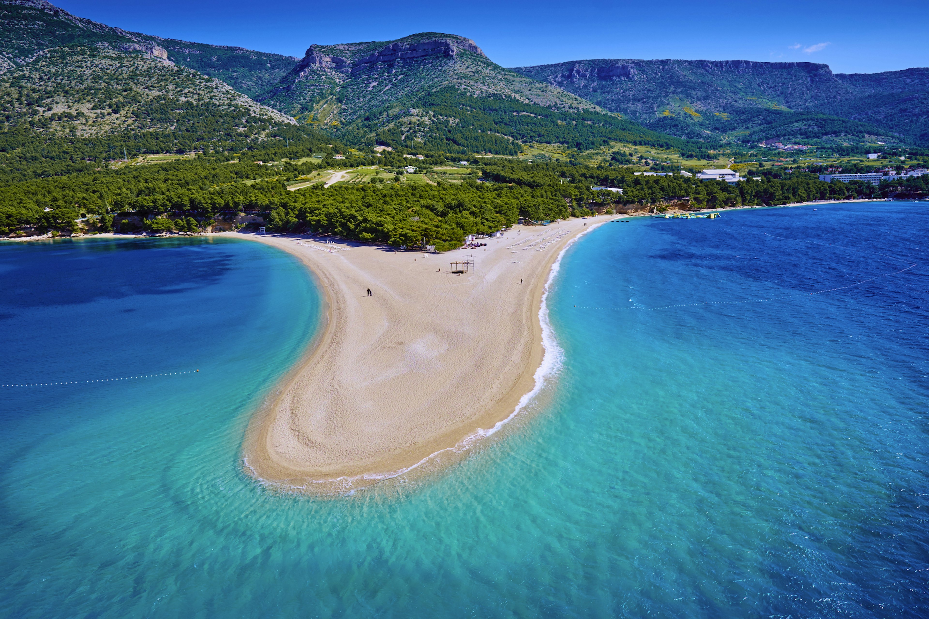 Croatia, Dalmatia, Brac Island, Zlatni rat beach