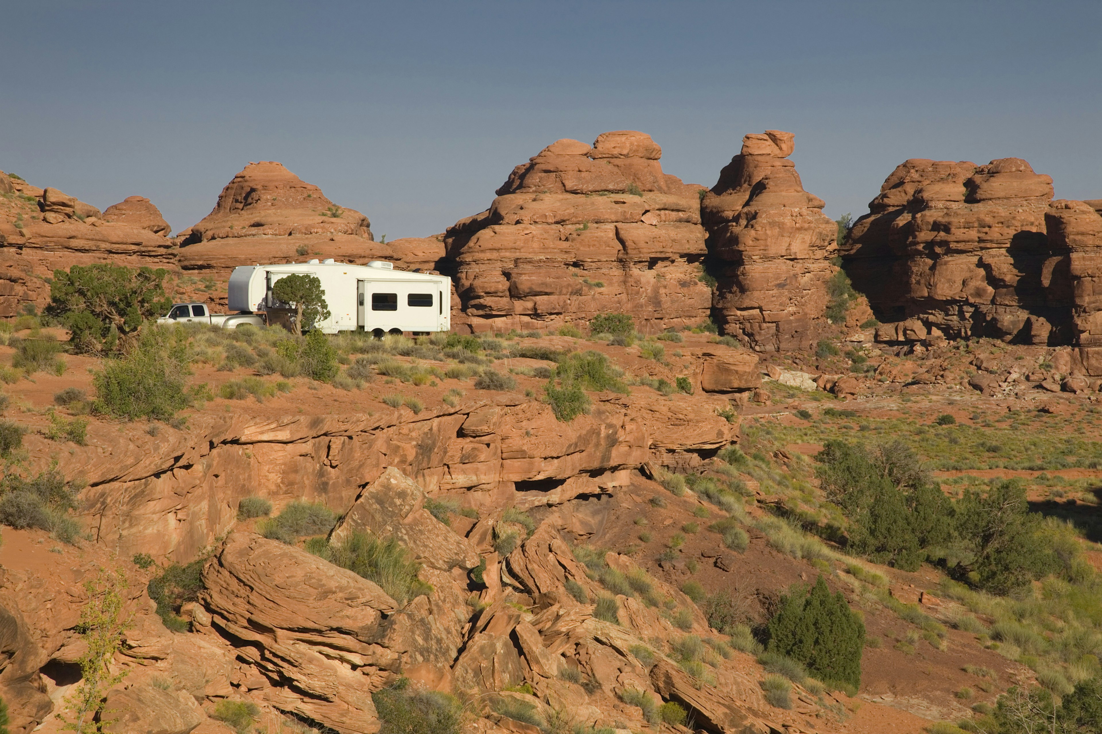 RV Boondock Camping, Hamburger Hill, near Canyonlands National Park