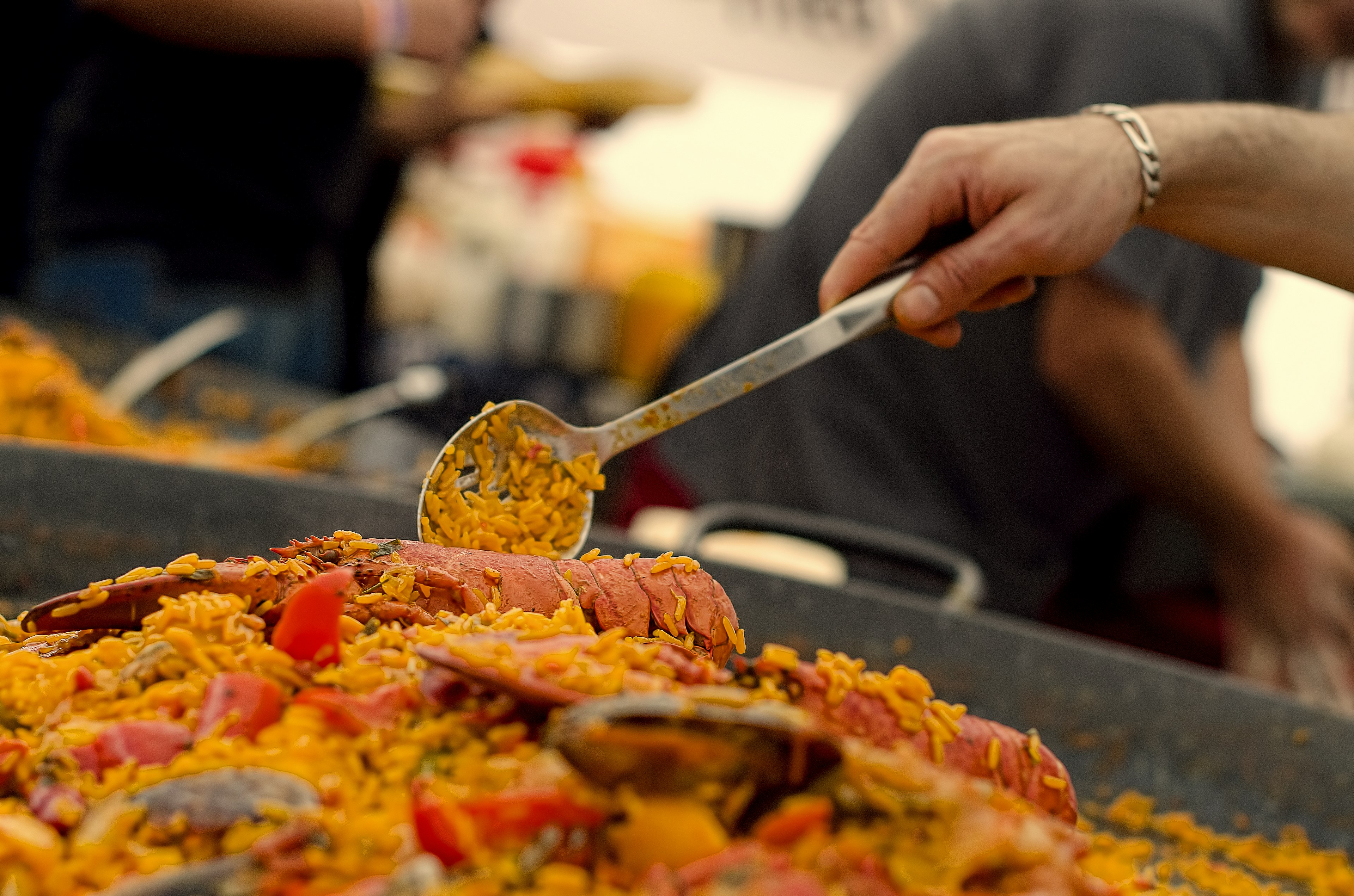 A seafood risotto at SEAFAST, The Dorset Seafood Festival, Jurassic Coast, England, United Kingdom