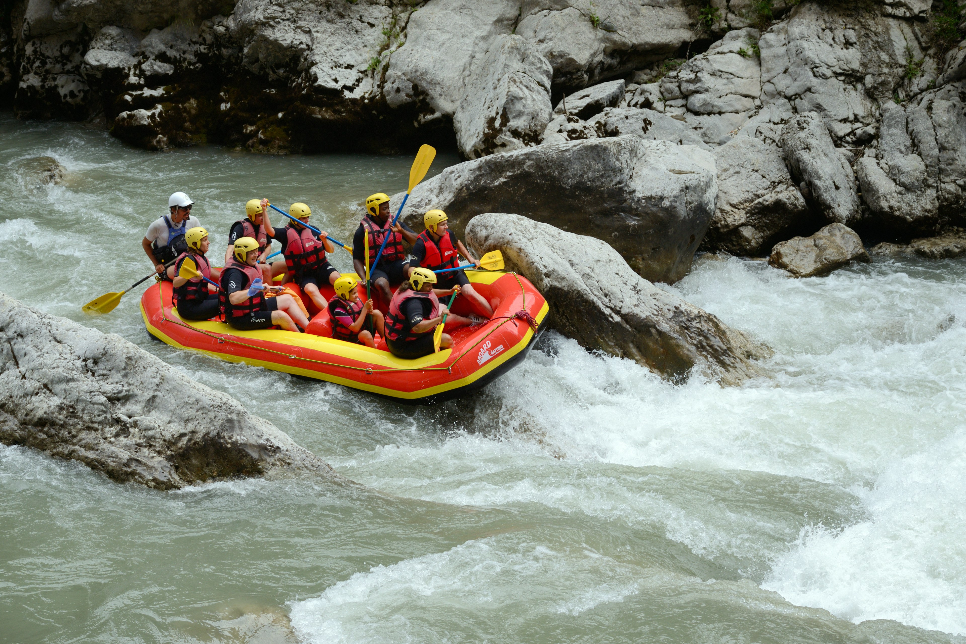 Rafting on the Verdon River in the Verdon Gorge near Castellane Alpes-de-Haute-Provence France