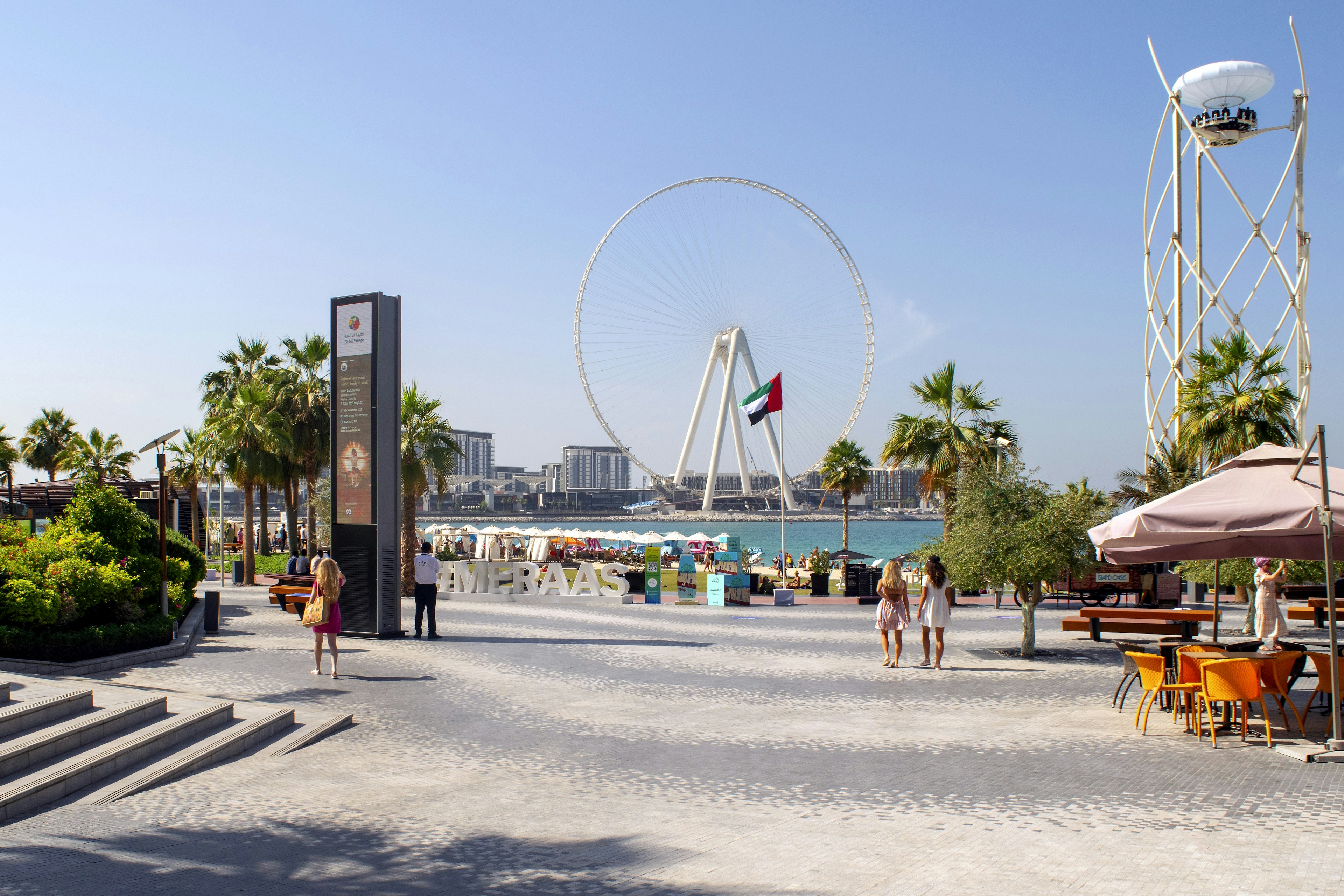 Shops along JBR Beach in Dubai