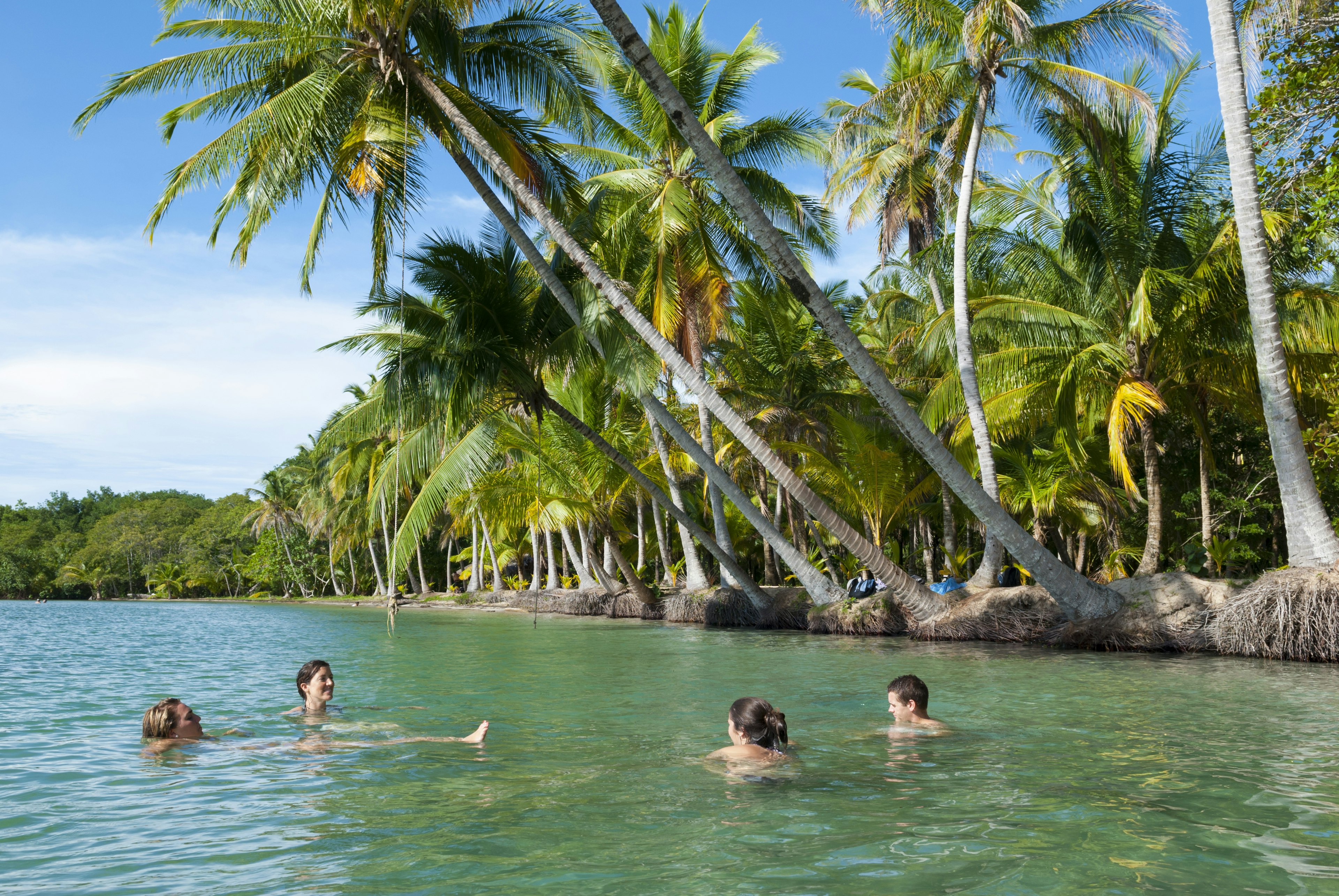 Friends vacationing in Bocas del Toro, Panama