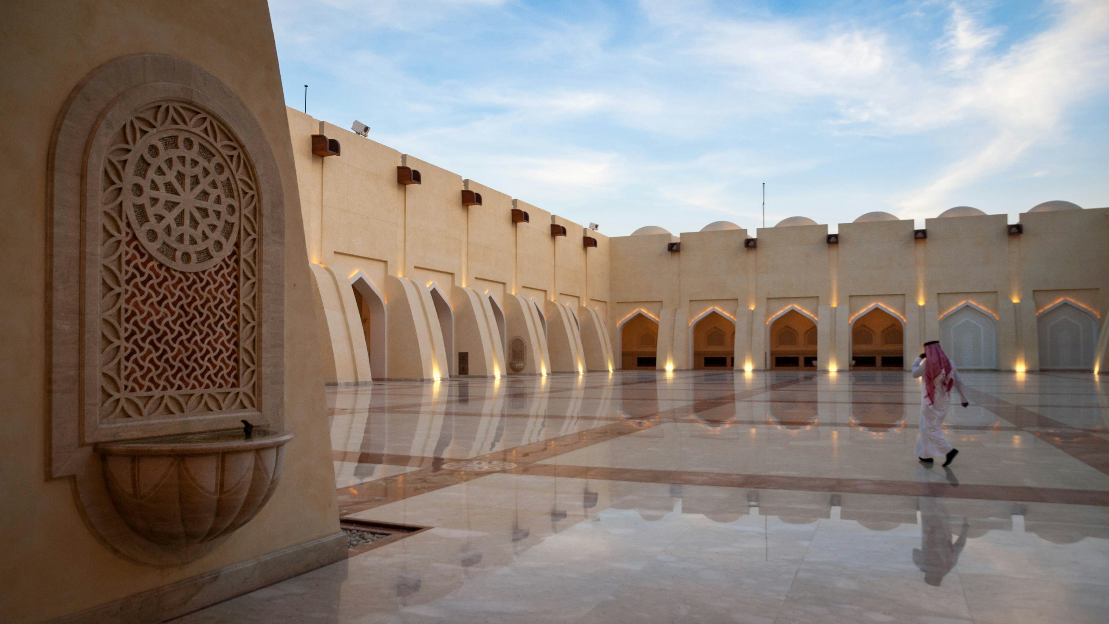 The Imam Muhammad ibn Abd al-Wahhab Mosque is the national mosque of Qatar, named after the Muslim preacher and scholar who founded the Wahhabism Islamic Sect