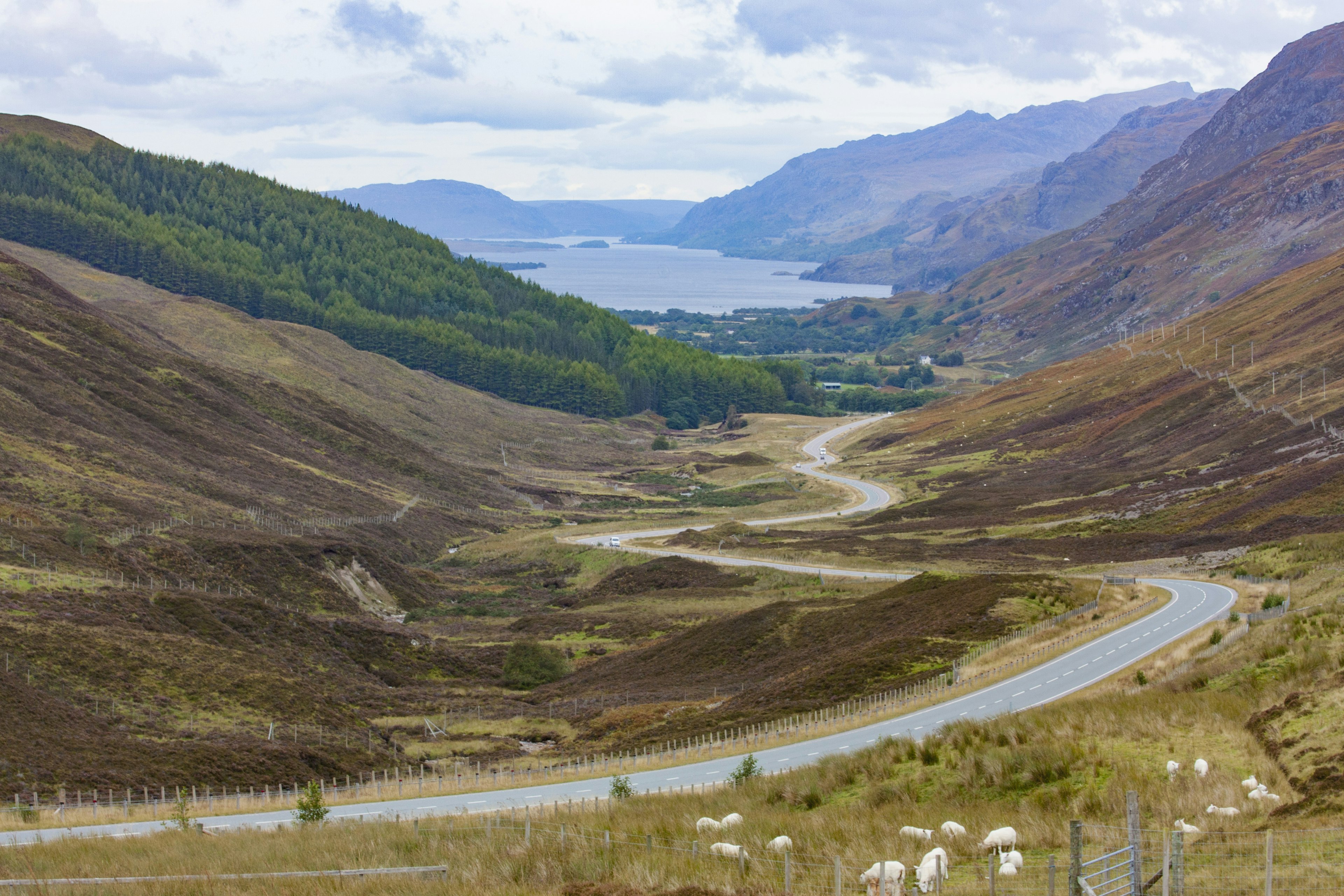 A scenic view of Cairngorms National Park (Scottish Gaelic Pàirc Nàiseanta a' Mhonaidh Ruaidh) is a national park in north east Scotland.