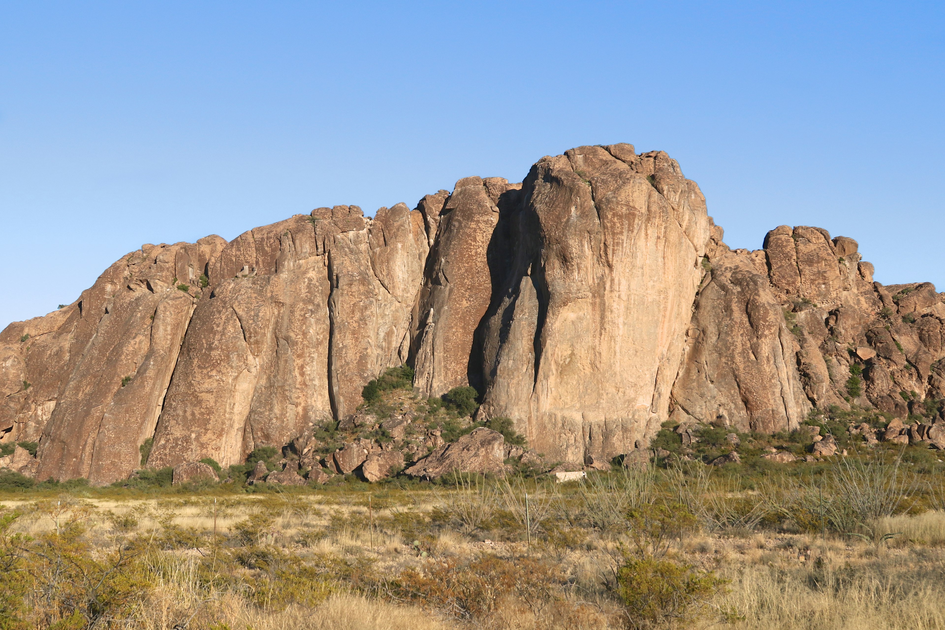 Typical rock formations at Hueco Tanks State Park, El Paso, Texas