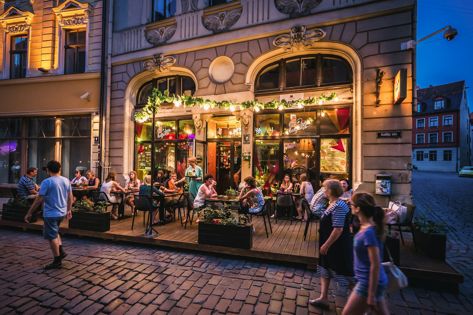 Omas Briljants cafeteria and pub located on the Old Town of Riga city,