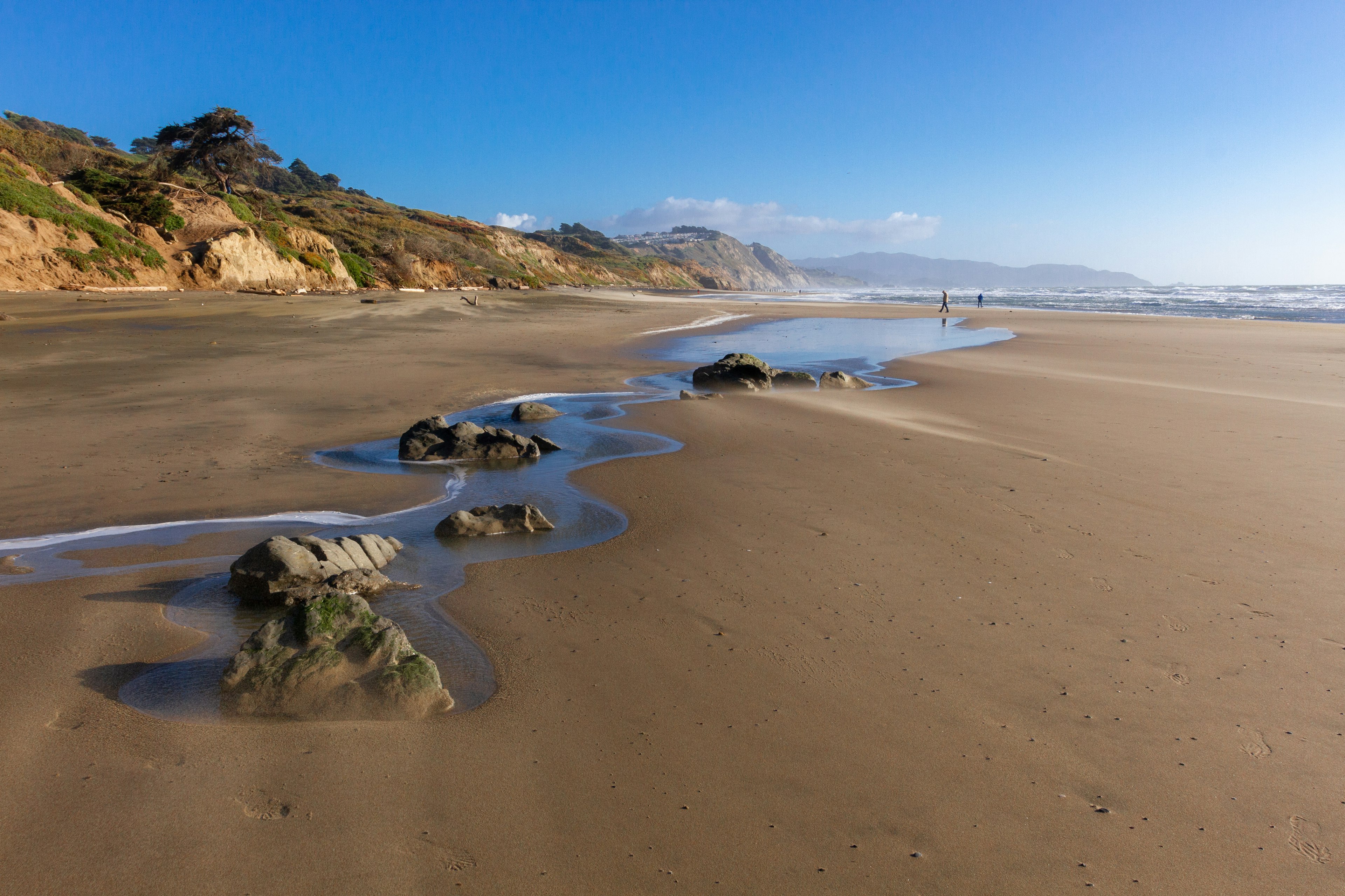 Empty sand at Funston Fort Beach