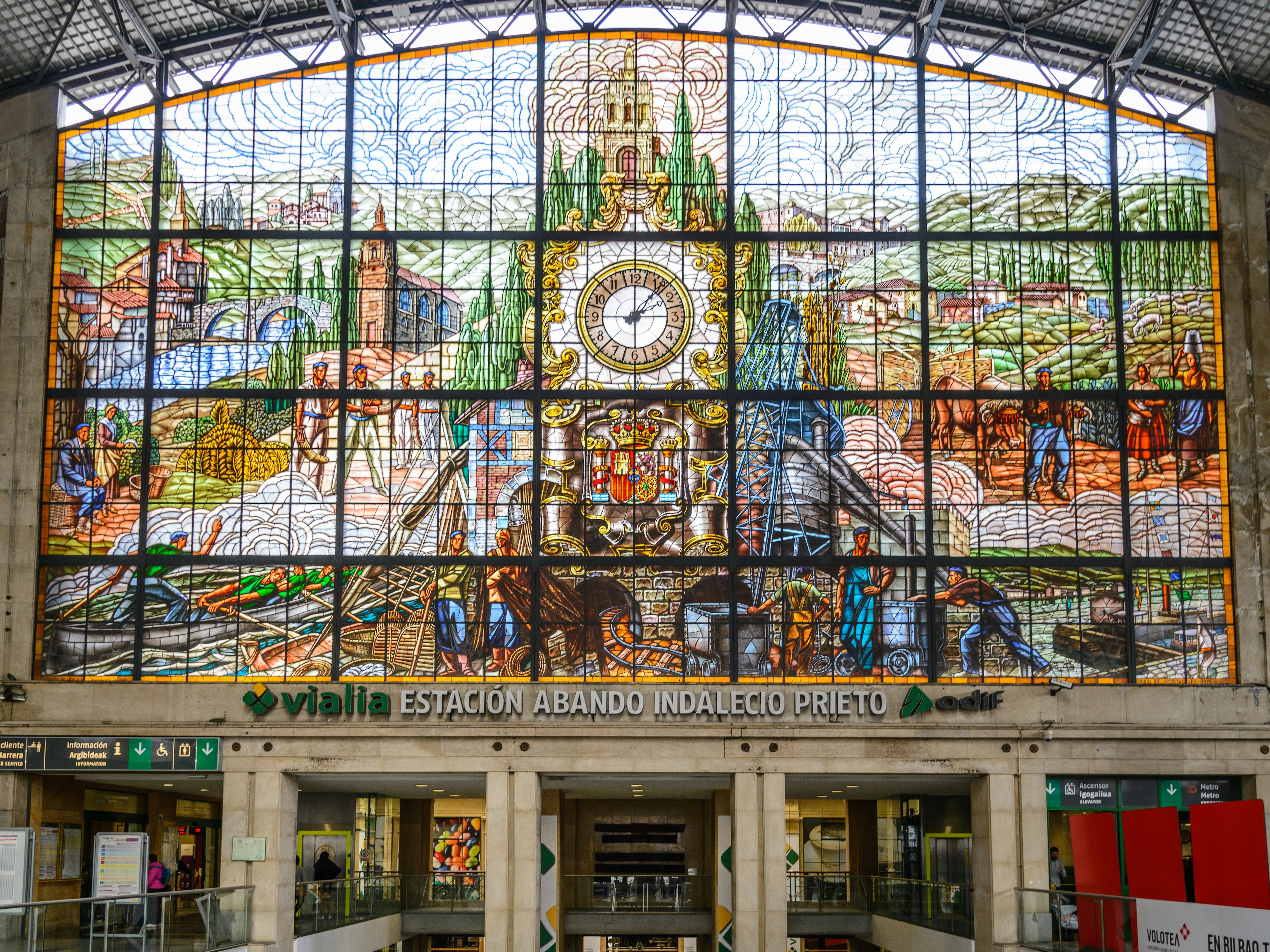 Indalecio Prieto Station arrivals, Bilbao city, Spain