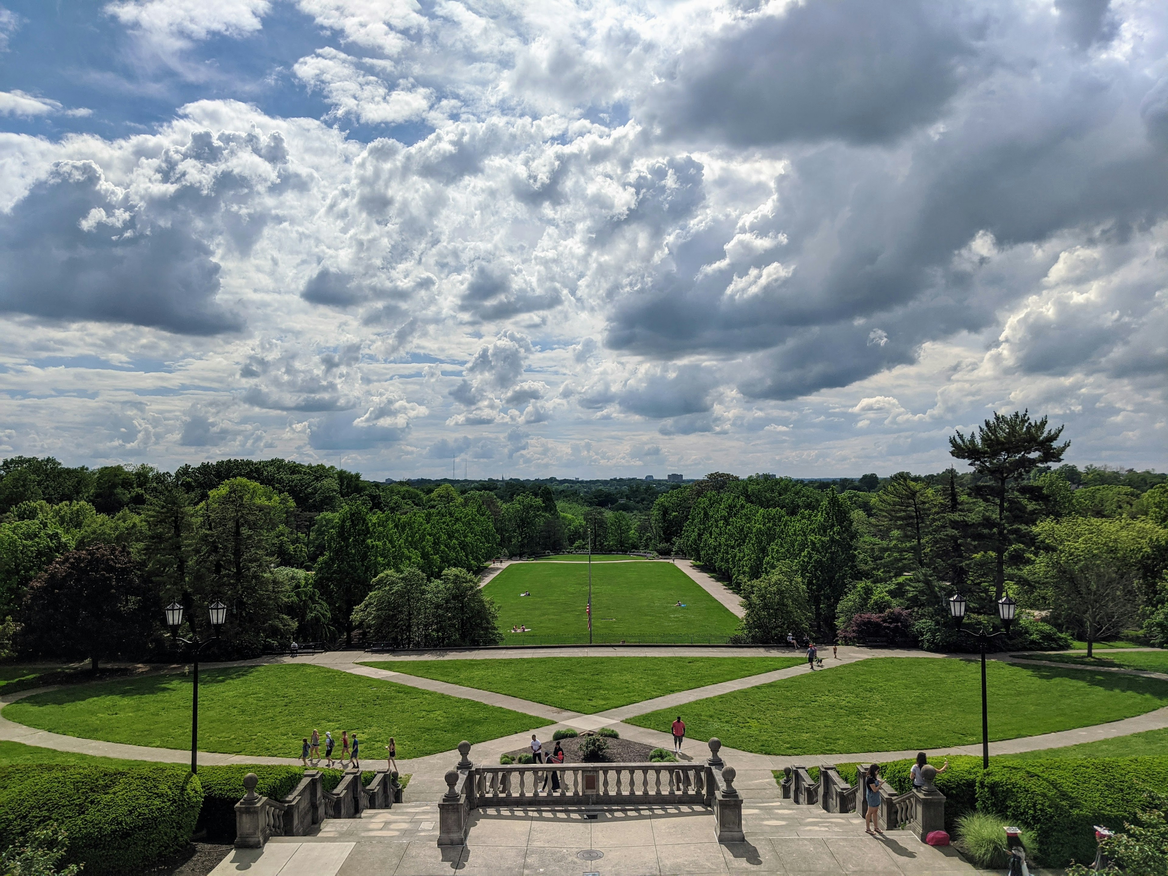 A view of Ault Park and clouds, Cincinnati, Ohio