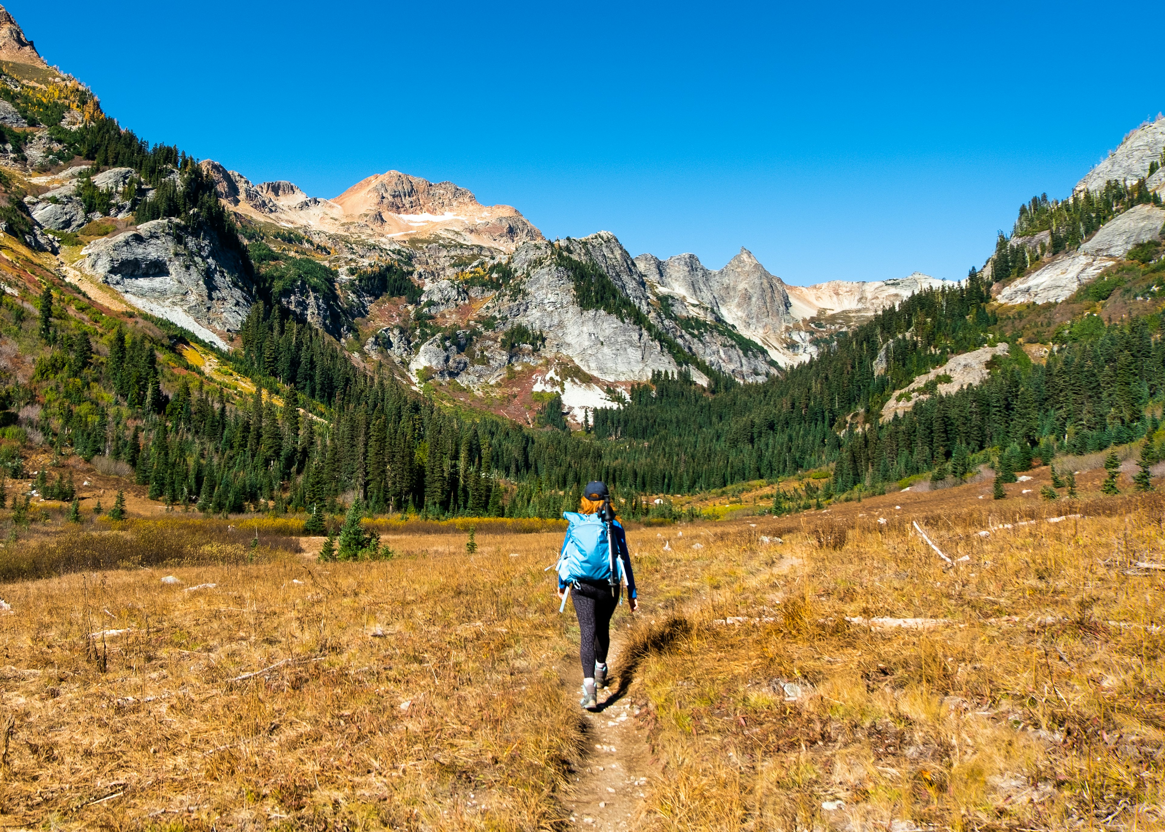 Hiking the Pacific Northwest Trail on the Cascade Mountains, Washington