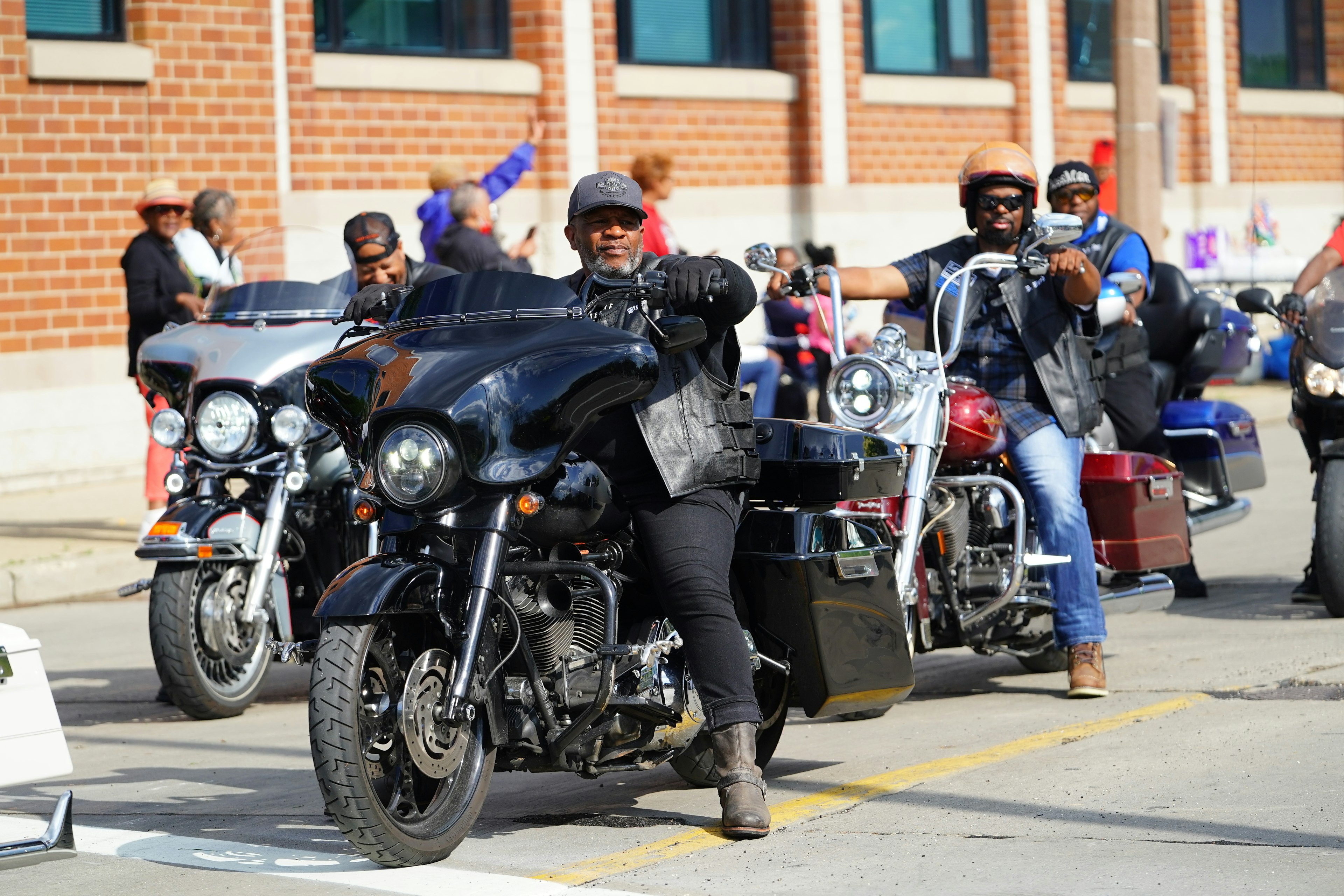 African America motorcycle enthusiasts in Milwaukee