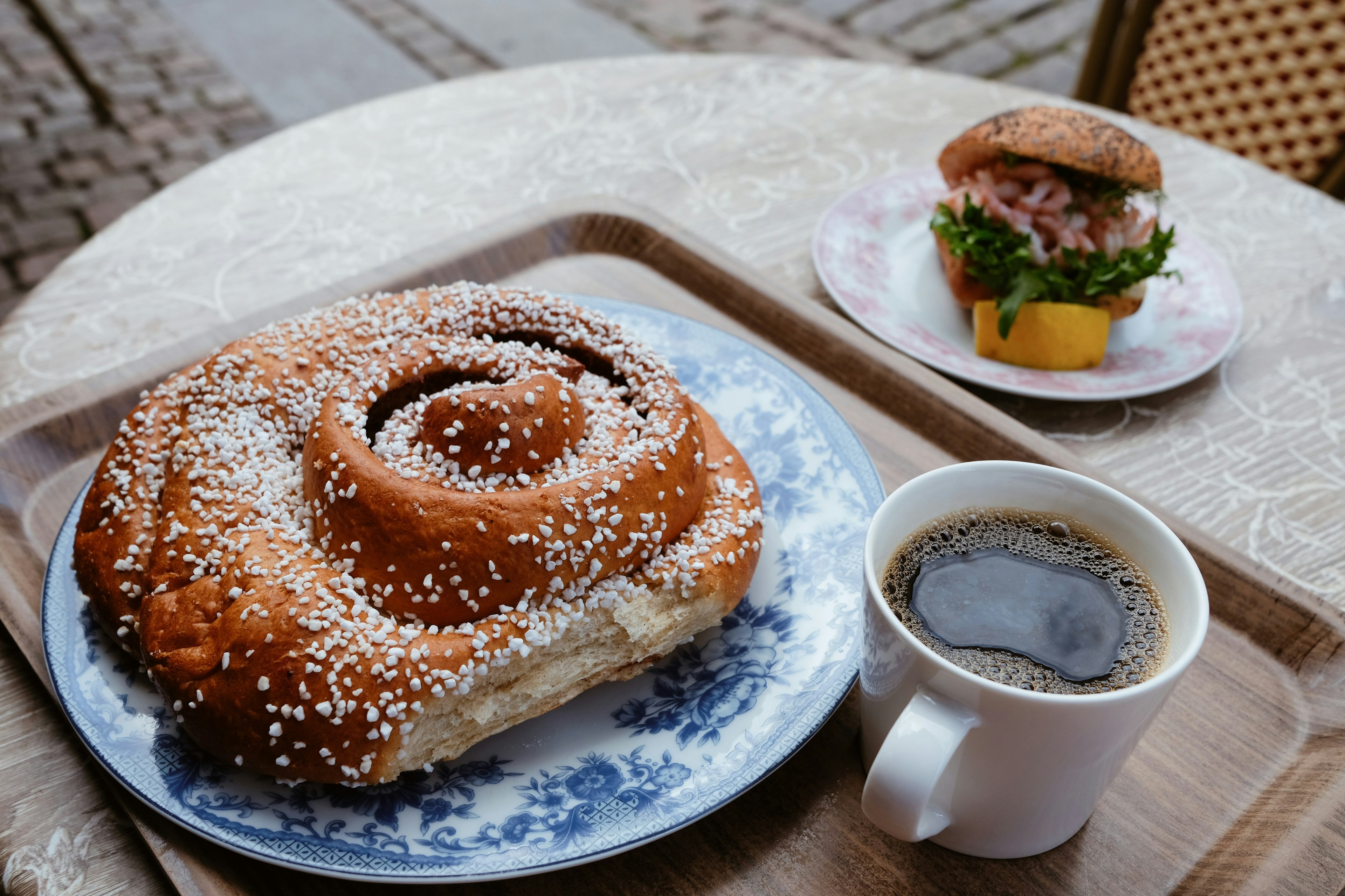 A giant cinnamon bun on the streets of Gothenburg, Sweden