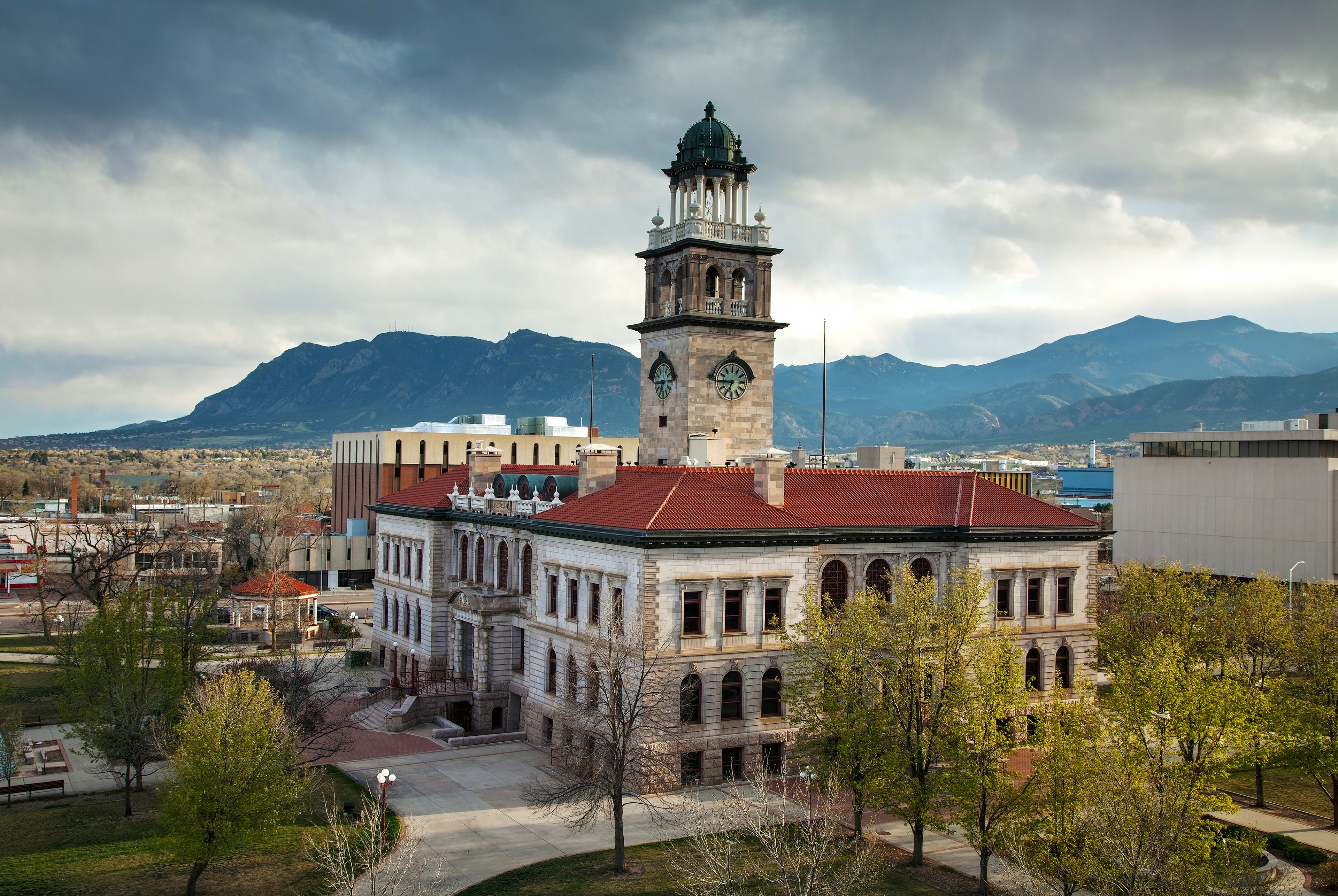 Looking over the Colorado Springs Pioneers Museum