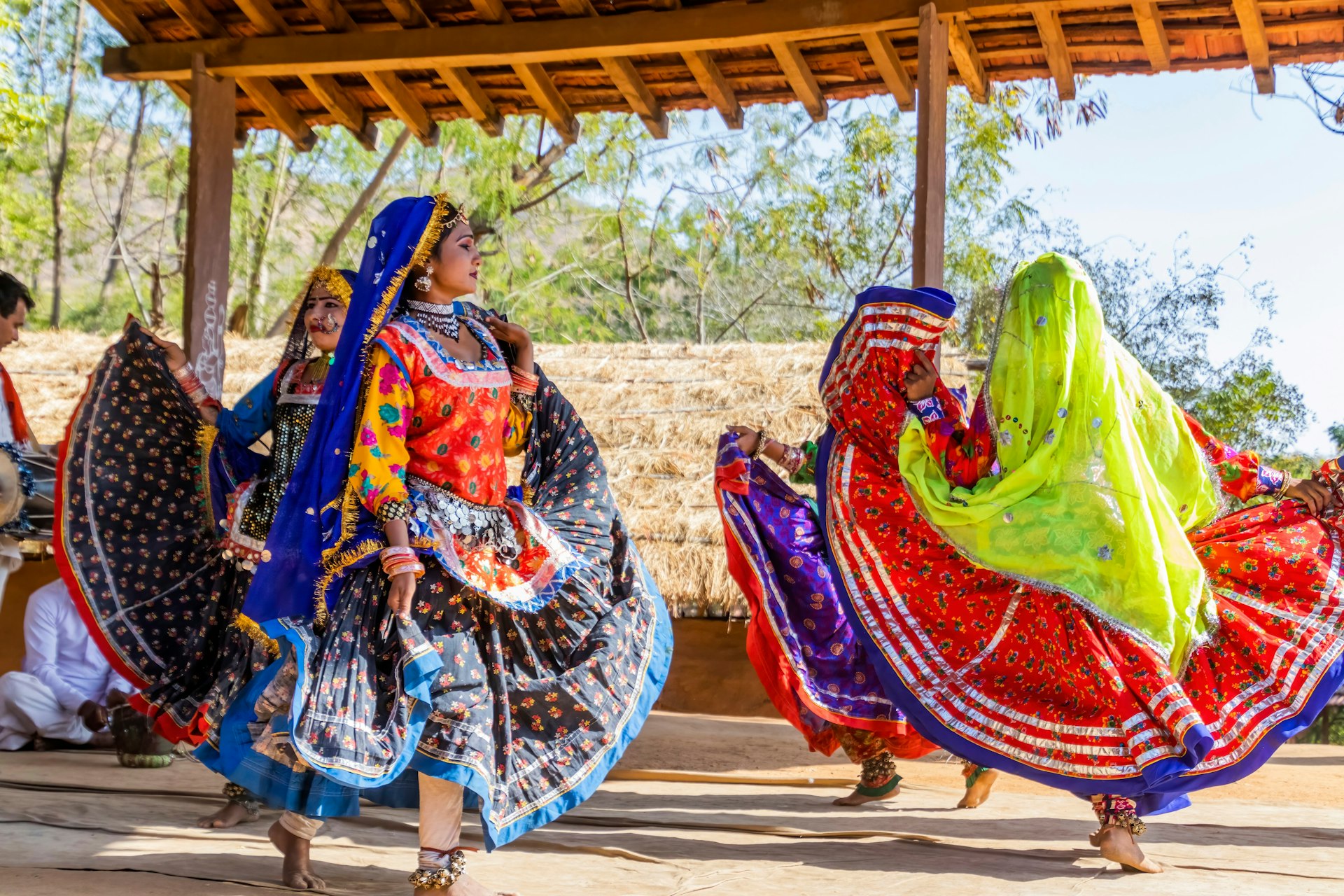 Rajasthan folk dance performers in Udaipur, Rajasthan, India