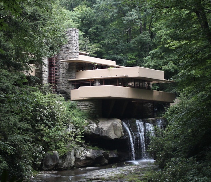Pictures of Frank Lloyd Wright's Fallingwater taken from the iconic view.; Shutterstock ID 2359752937; purchase_order: 65050; job: Lonely Planet Online Editorial; client: Day trips from Pittsburgh; other: Brian Healy
2359752937
architecture, fallingwater, famous, forest, green, house, landscape, natural, nature, outdoor, tourism, travel, water, waterfall
Pictures of Frank Lloyd Wright's Fallingwater taken from the iconic view