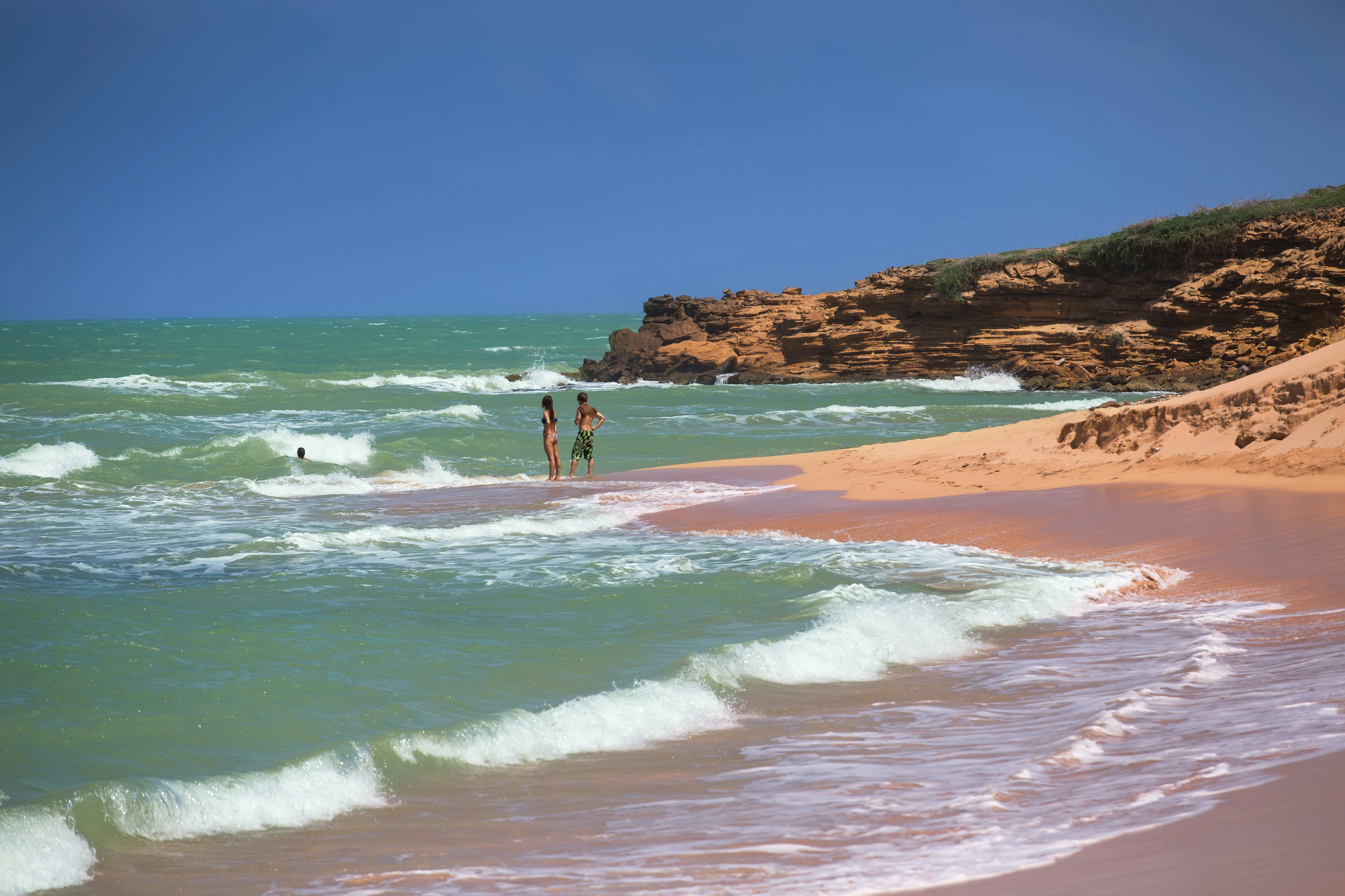 The Taroa sand dunes spill down to the sea near Punta Gallinas, at the northern tip of South America