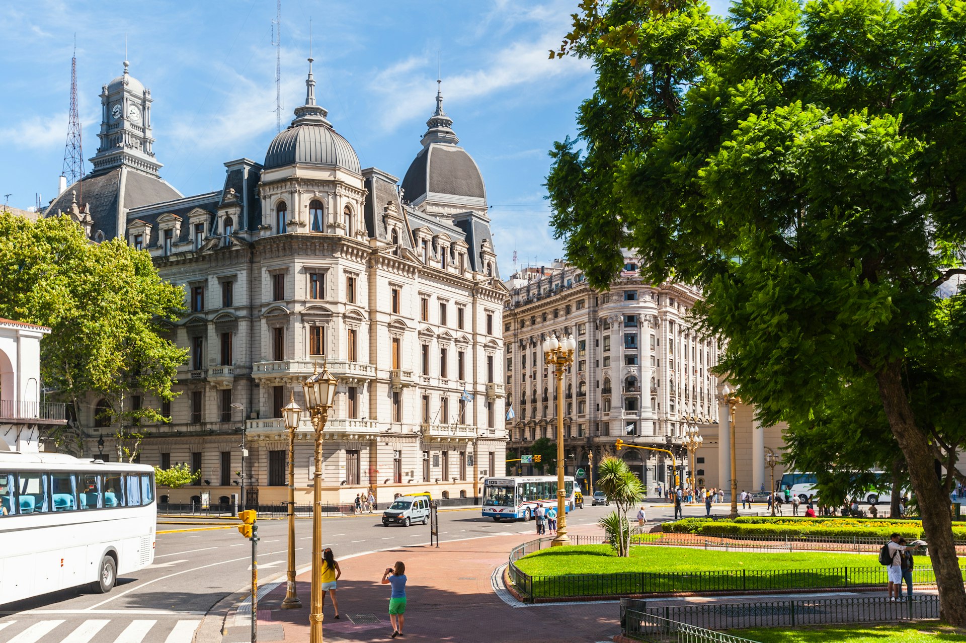 Local life in Plaza de Mayo in Buenos Aires, the hub of political life in Argentina. 