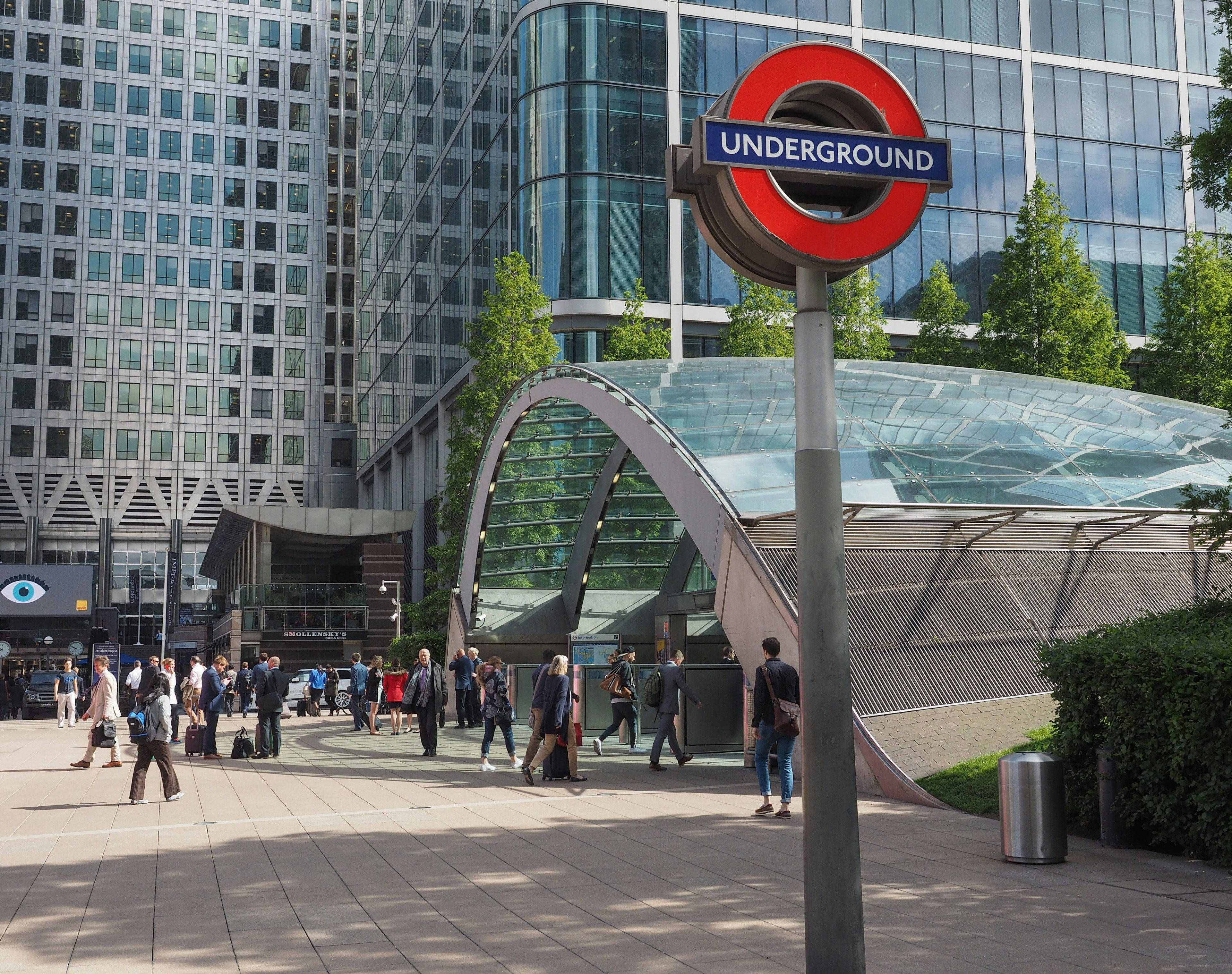 An entrance to London's vast underground subway system