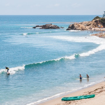 LEO CARRILLO STATE PARK, MALIBU, CALIFORNIA - JULY 22, 2015 - Surfers, swimmers and sunbathers on a summer day in southern California.
304262876
surfers, coastal, coast, shore, park, travel, malibu, rocky, horizontal, sand, horizon, swimming, summer, waves, pacific, editorial, sunbathers, kayak, california, beach, surfing, shoreline, seascape, crowd, sea, surf, swimmers, coastline, vacation, ocean, carrillo, state, leo