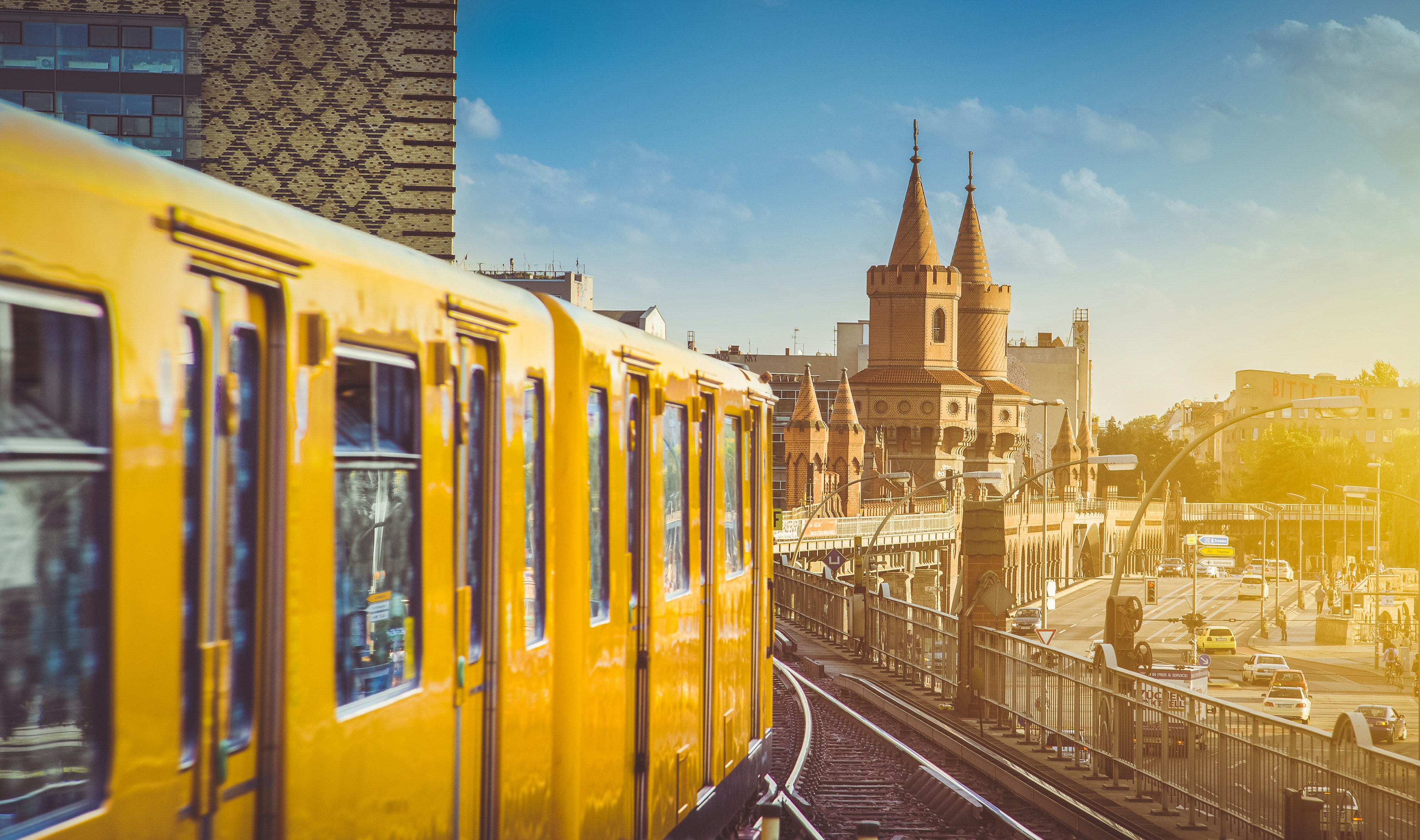 Panoramic view of Berliner U-Bahn