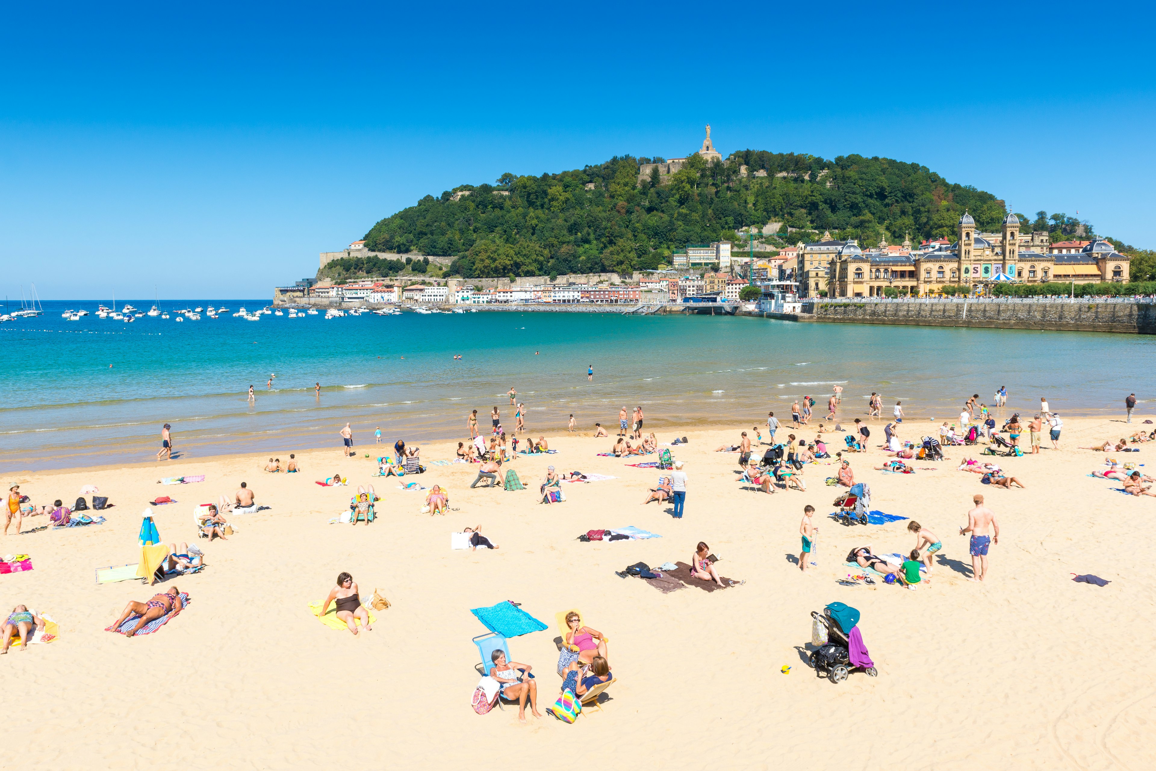 La Concha beach in a sunny day