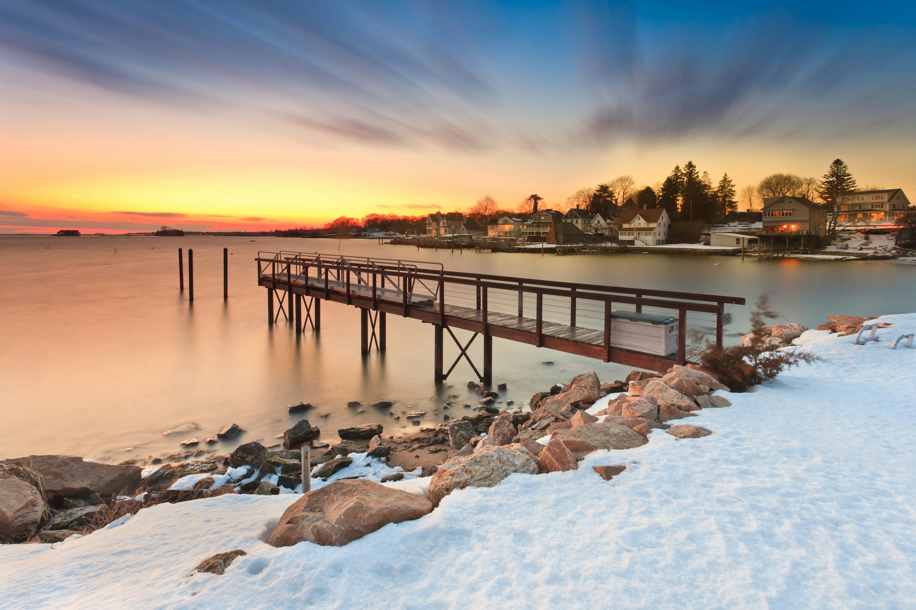 Dusk at the Pier Thimble Islands.