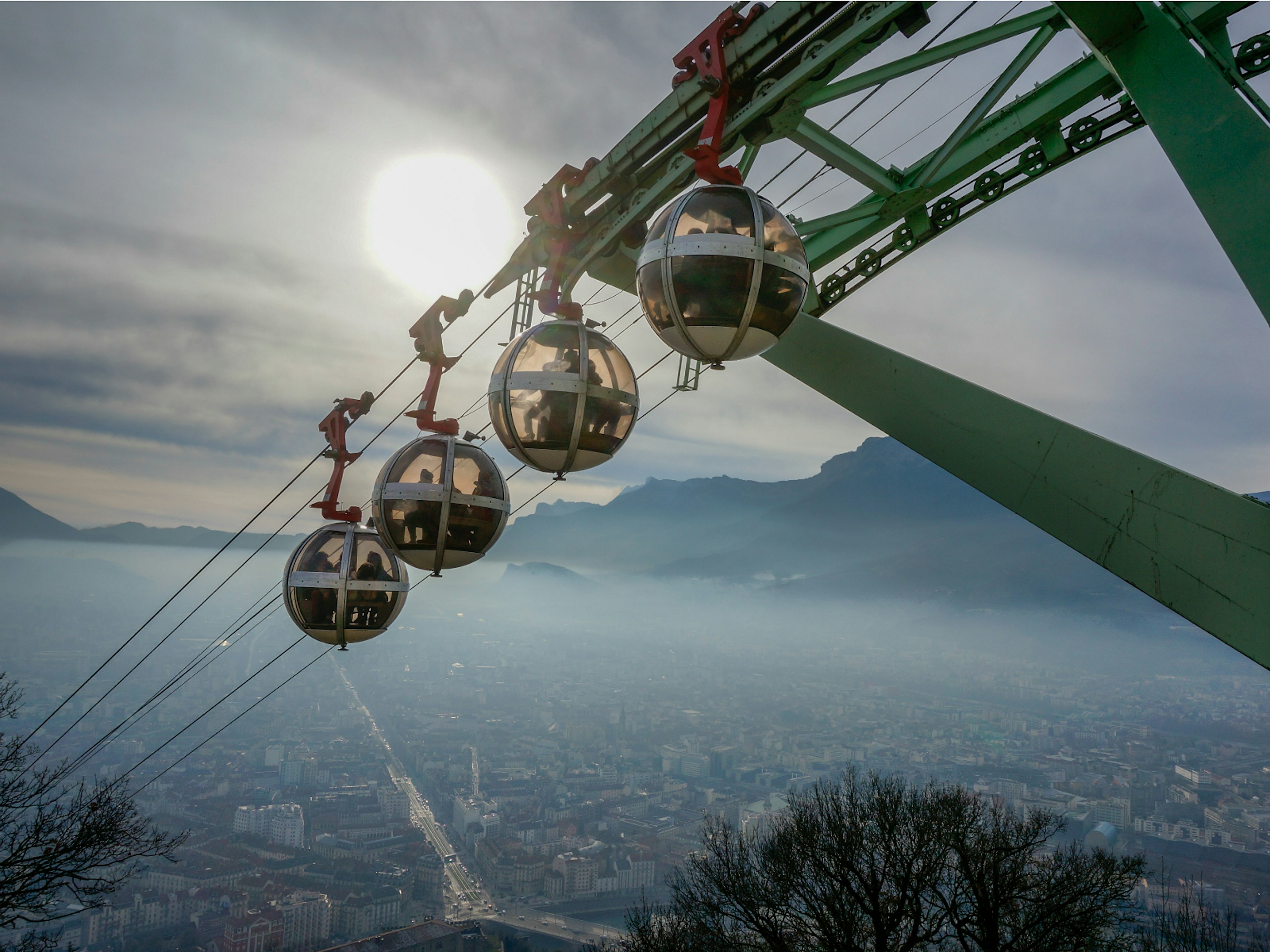 The téléférique cable car goes up to the Fort de la Bastille