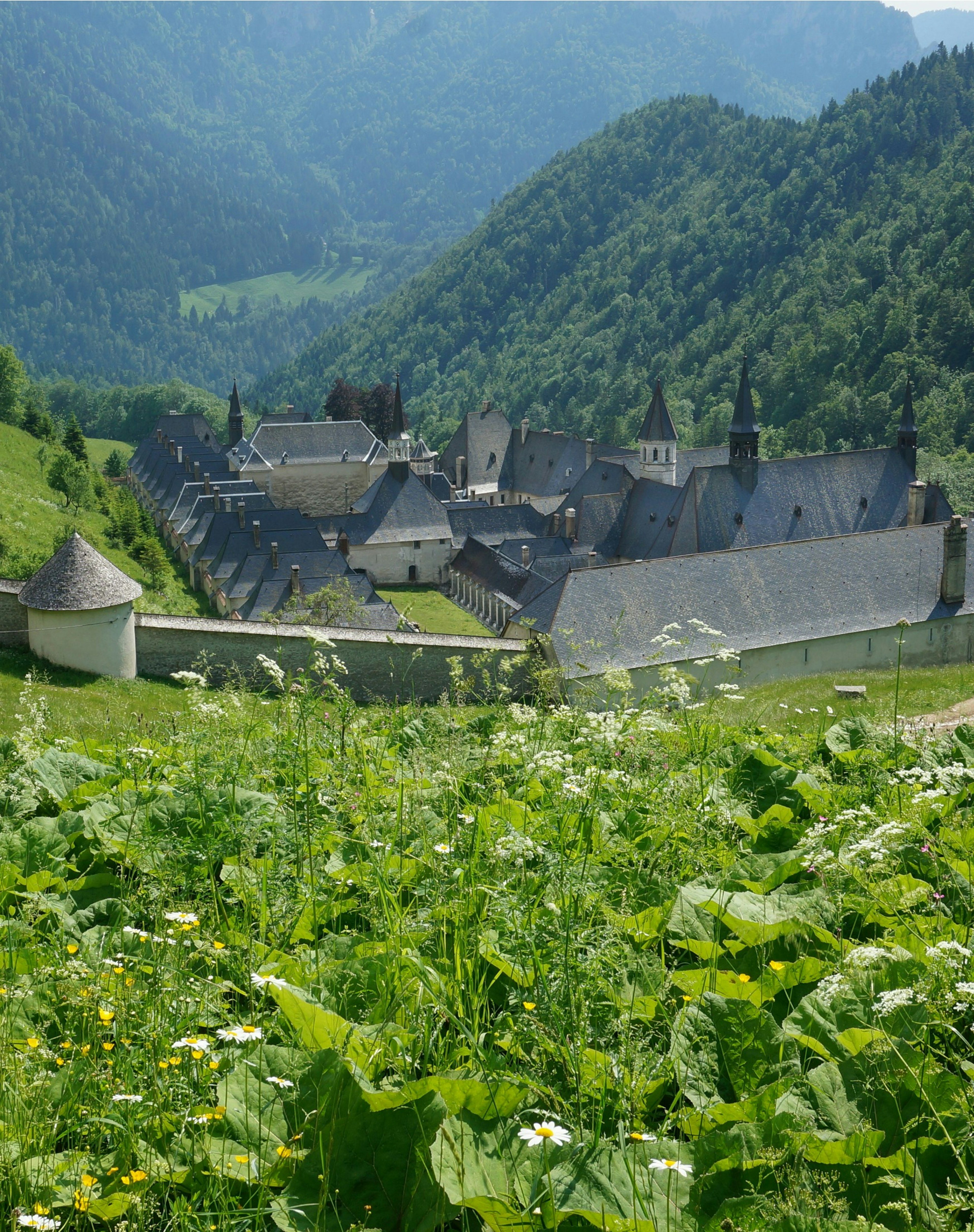 The Grande Chartreuse monastery resides high up the mountains